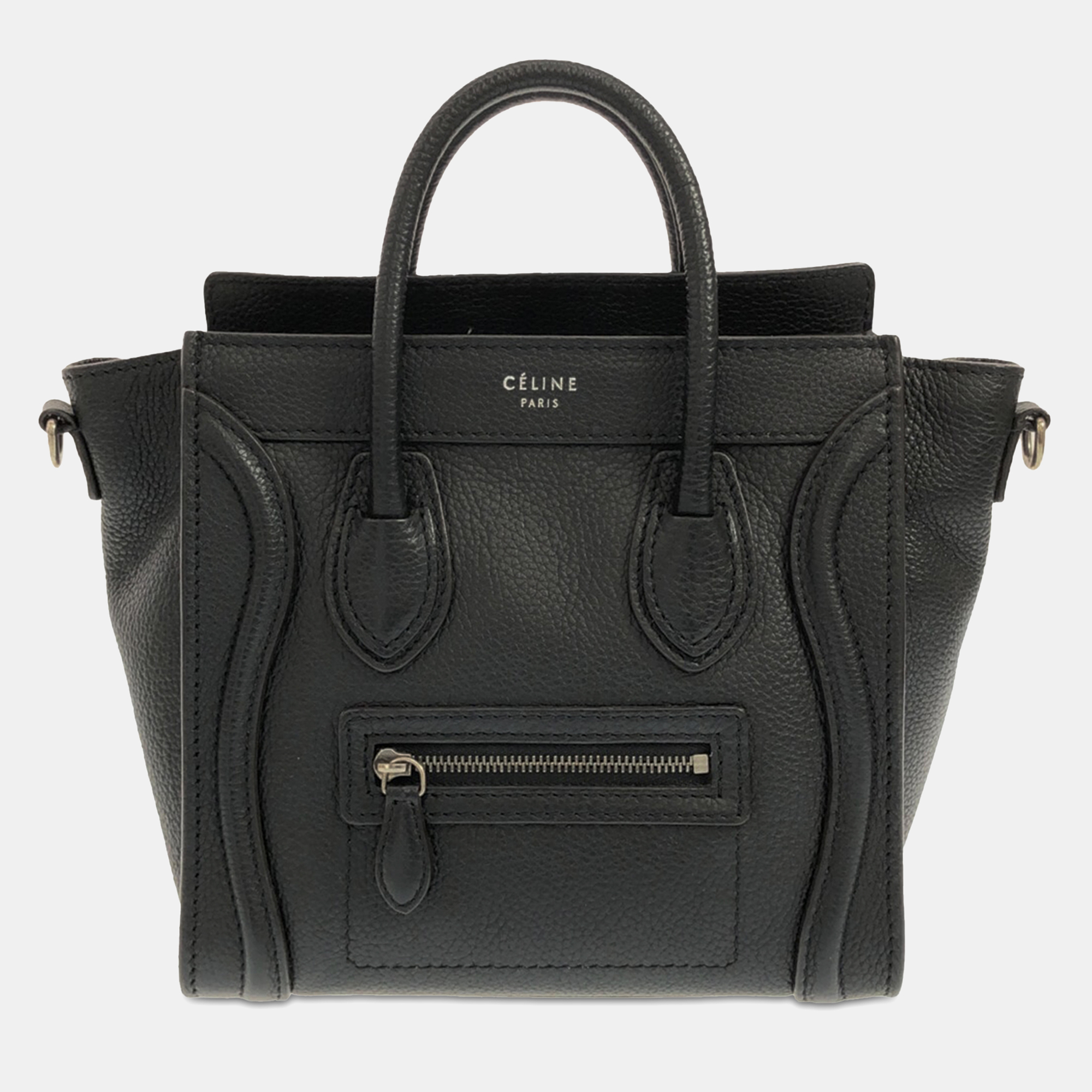 

Celine Nano Luggage Tote Bag, Black