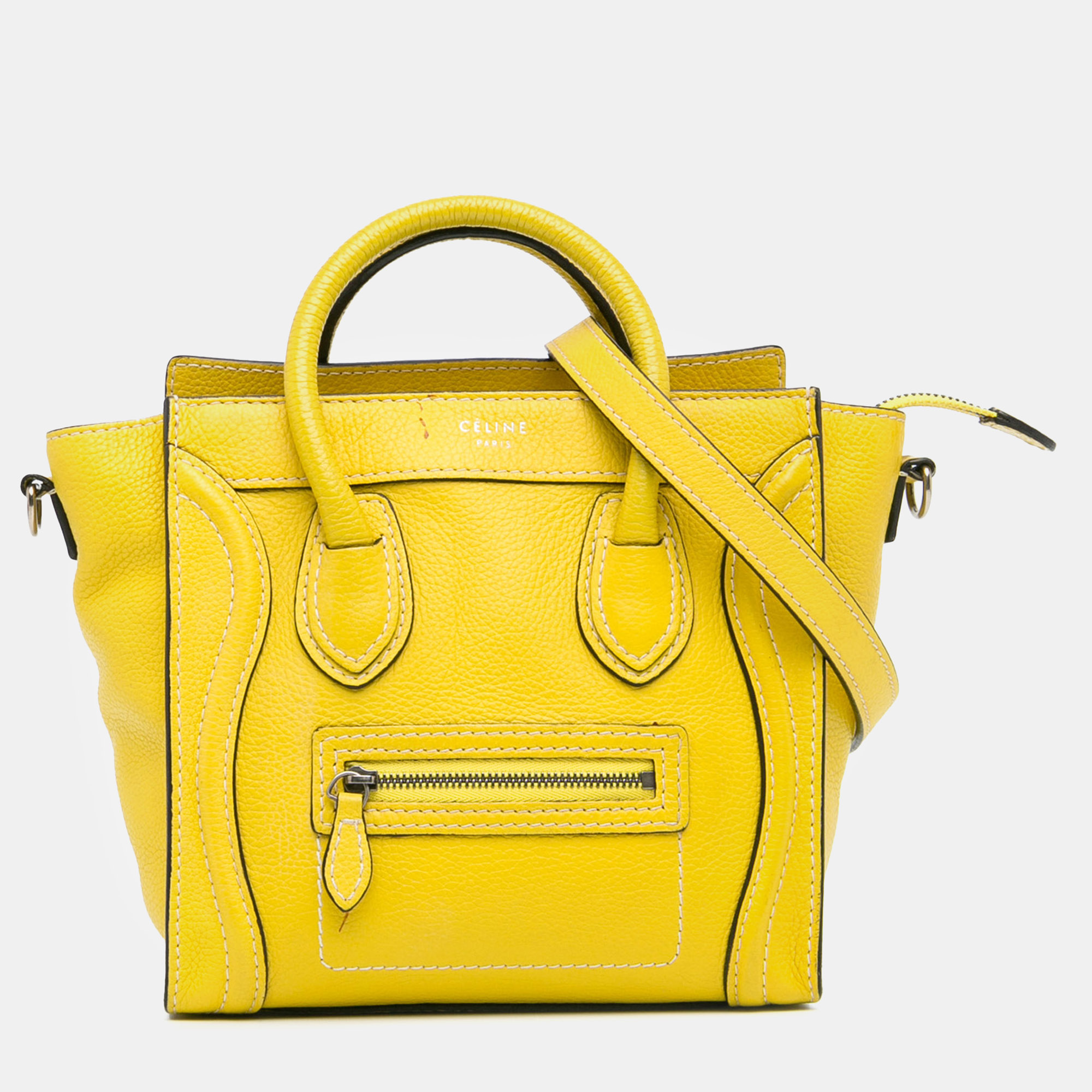 

Celine Nano Luggage Tote Bag, Yellow