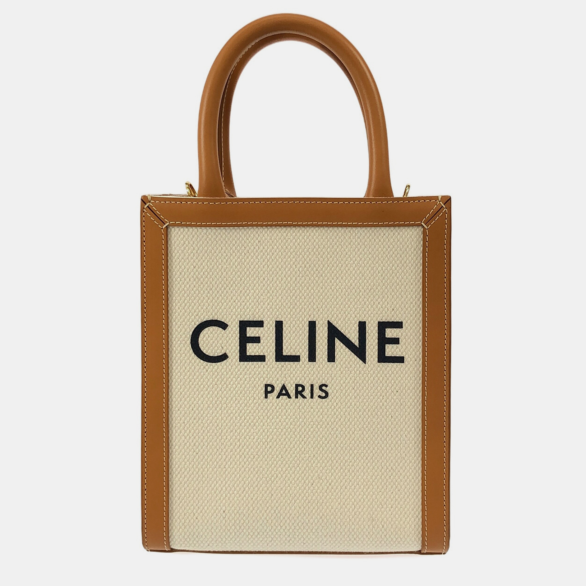 

Celine Mini Canvas Vertical Cabas, Beige