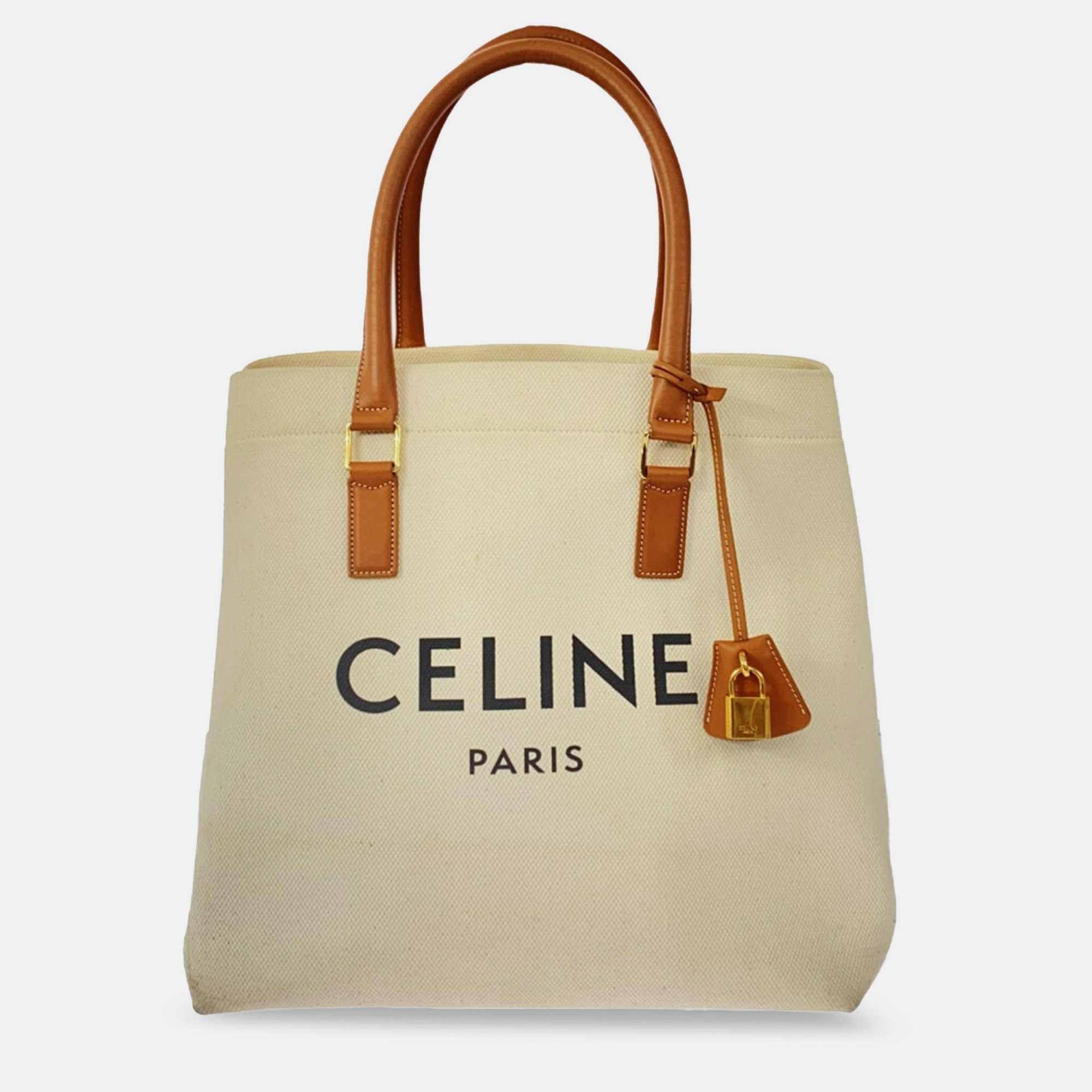 

Celine Canvas Horizontal Cabas Tote, Beige