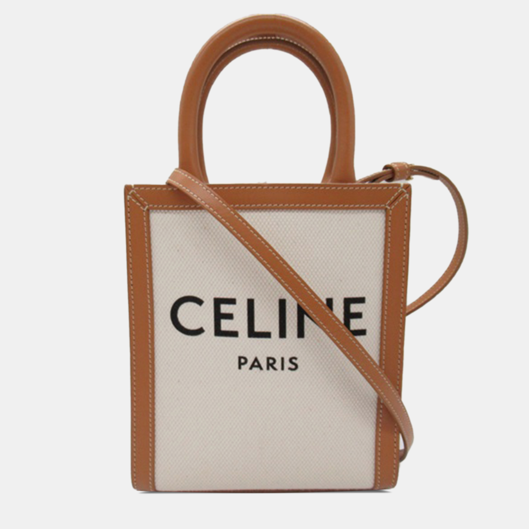 

Celine Mini Canvas Vertical Cabas, Beige