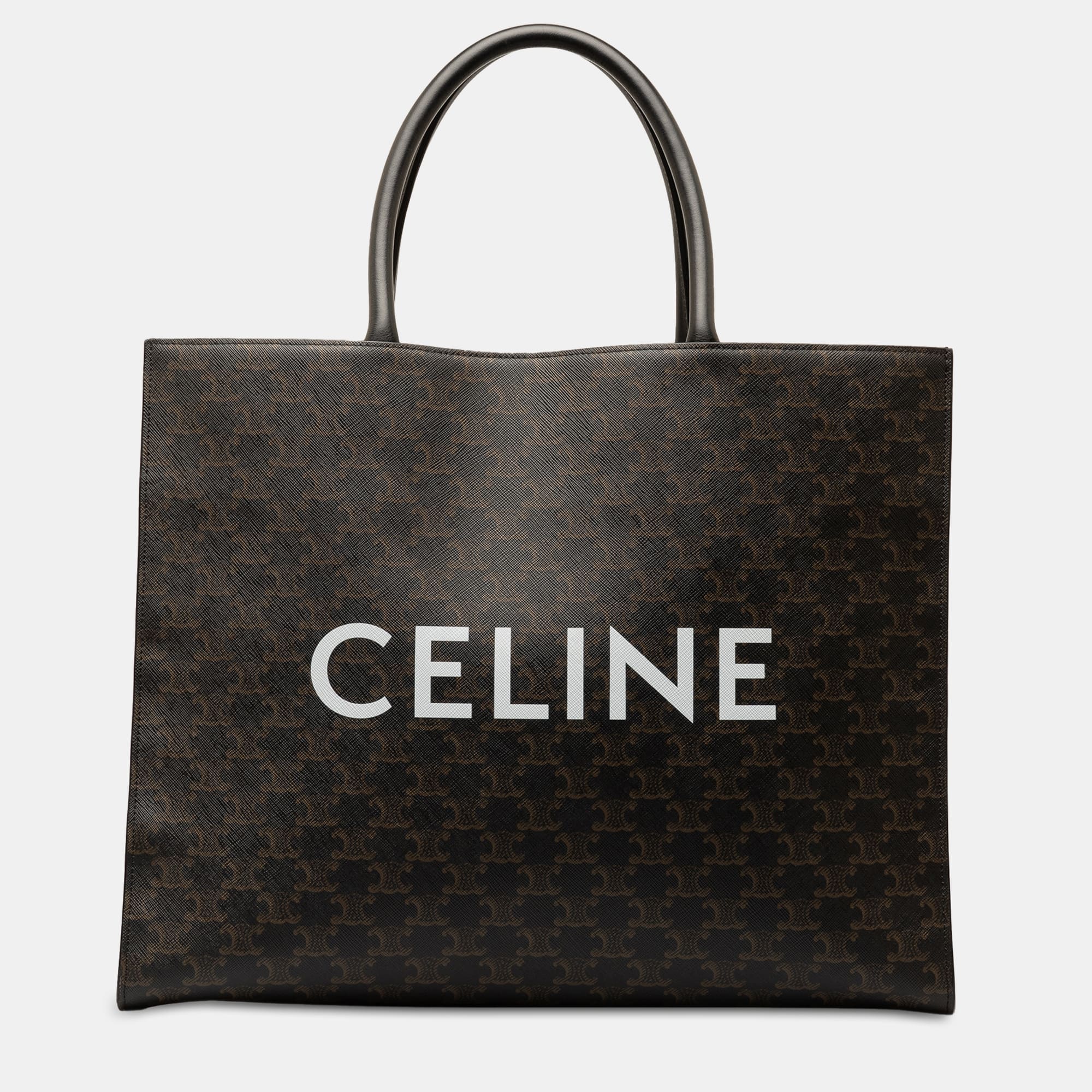 

Celine Triomphe Cabas Horizontal Tote Bag, Brown