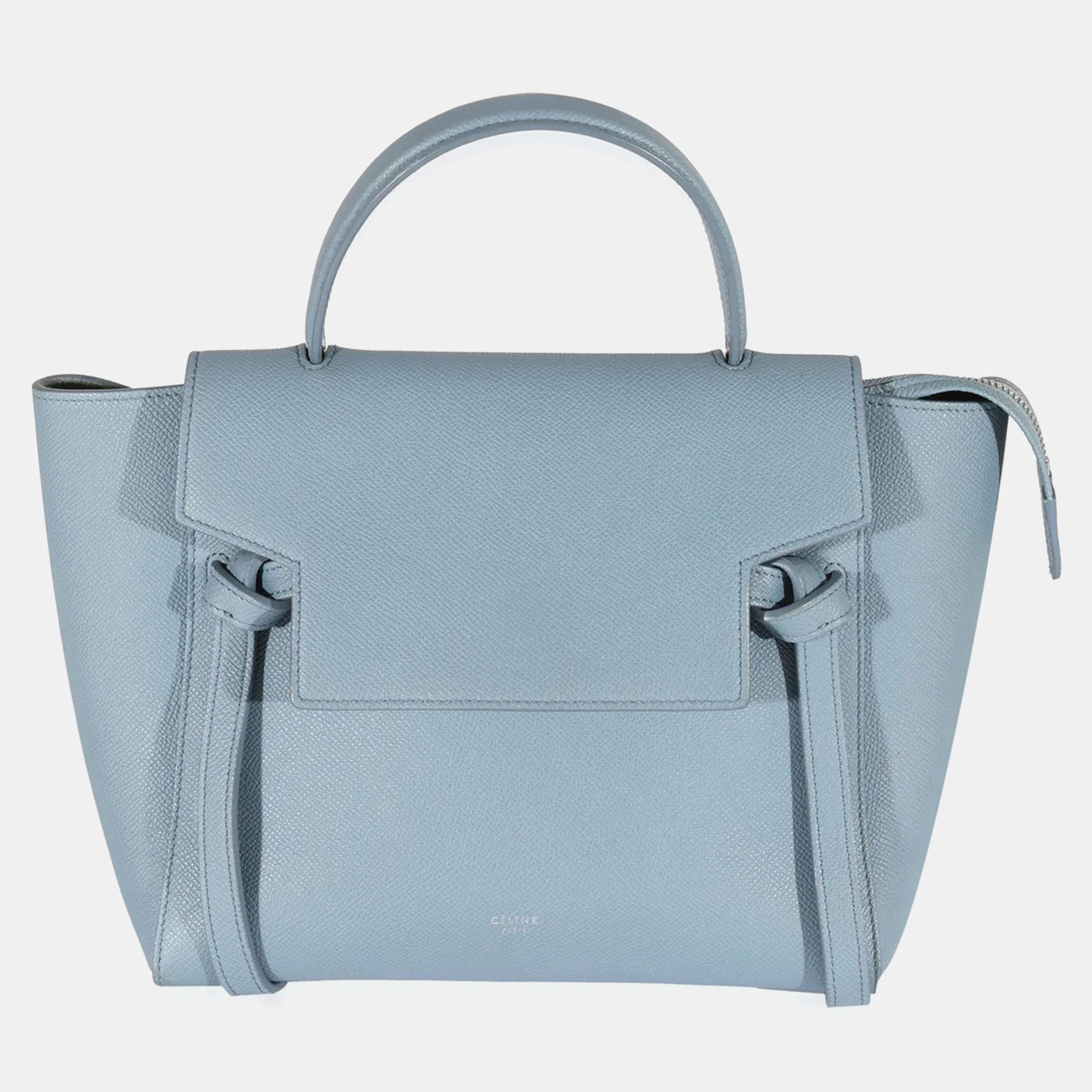 

Celine Blue Leather Mini Belt Top Handle Bag