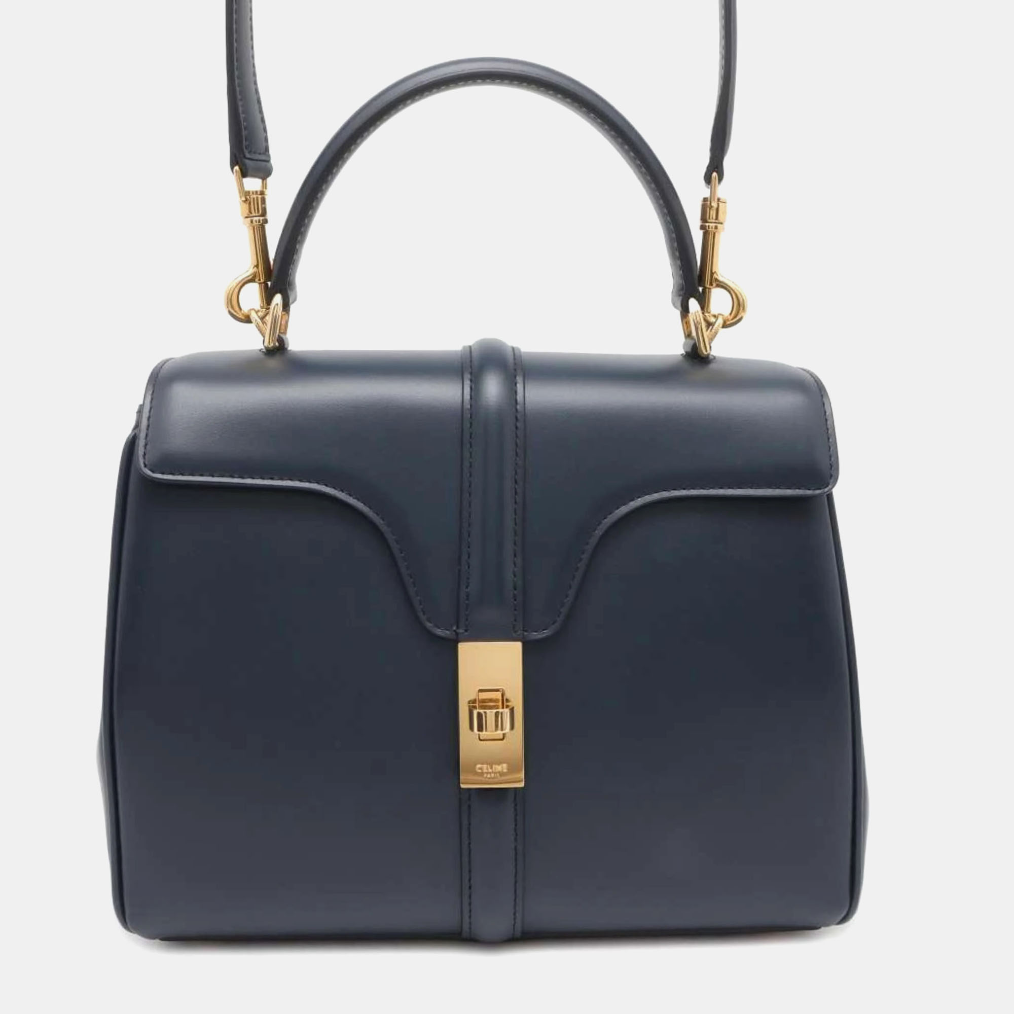 

Celine Navy Blue Leather Small 16 Shoulder Bag