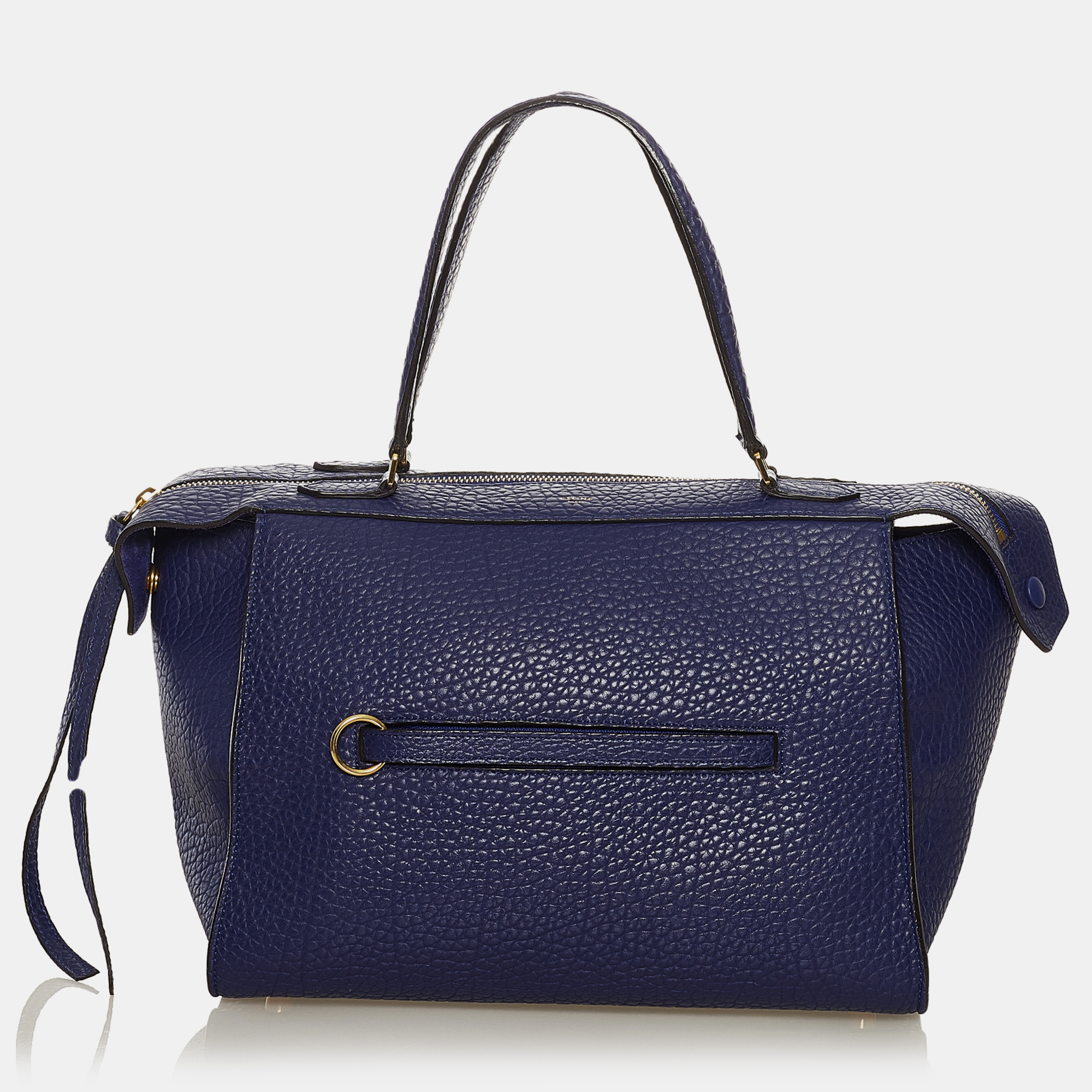 

Celine Small Ring Leather Handbag, Blue