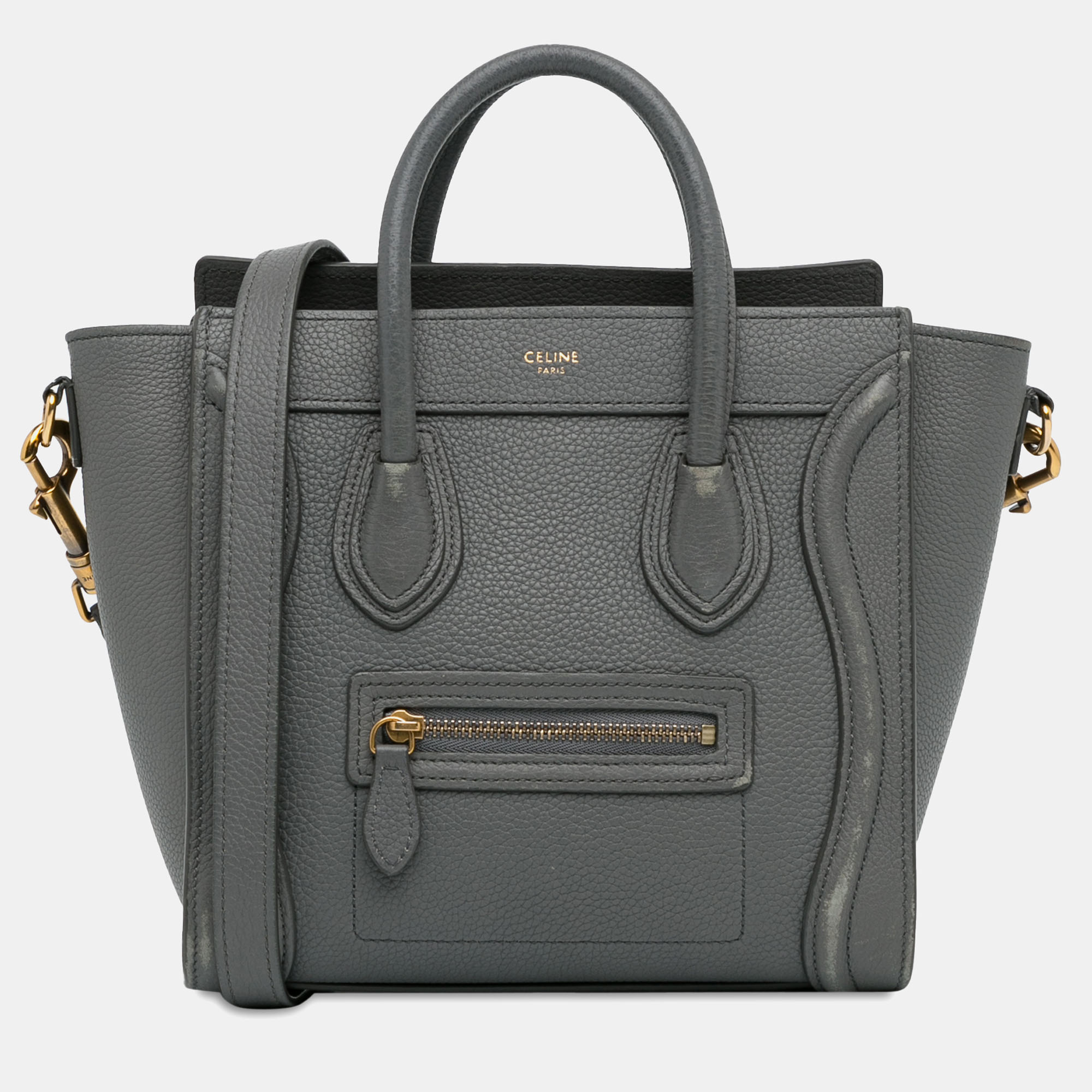 

Celine Micro Luggage Tote Bag, Grey