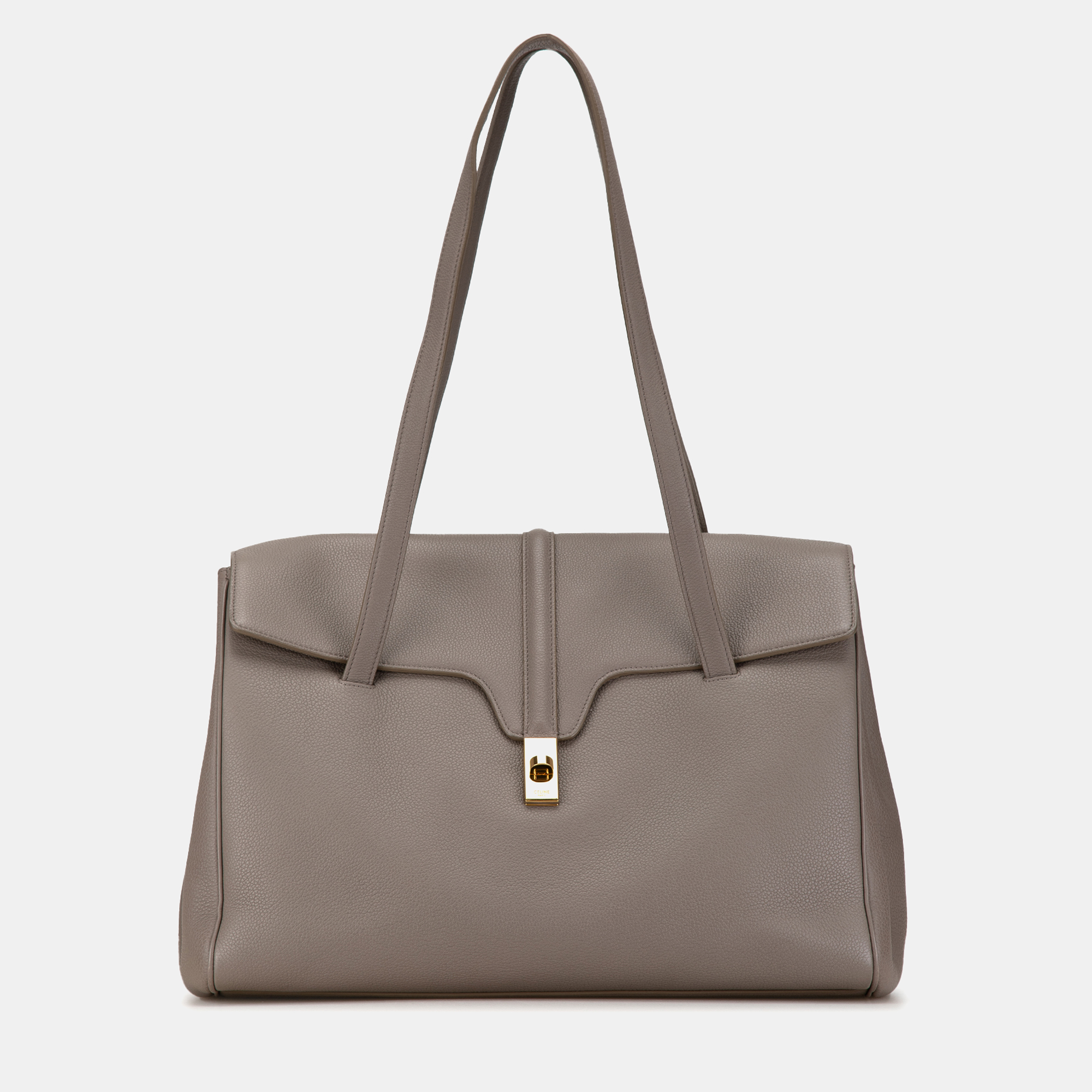 

Celine Gray Leather Large Soft 16 Shoulder Bag, Grey