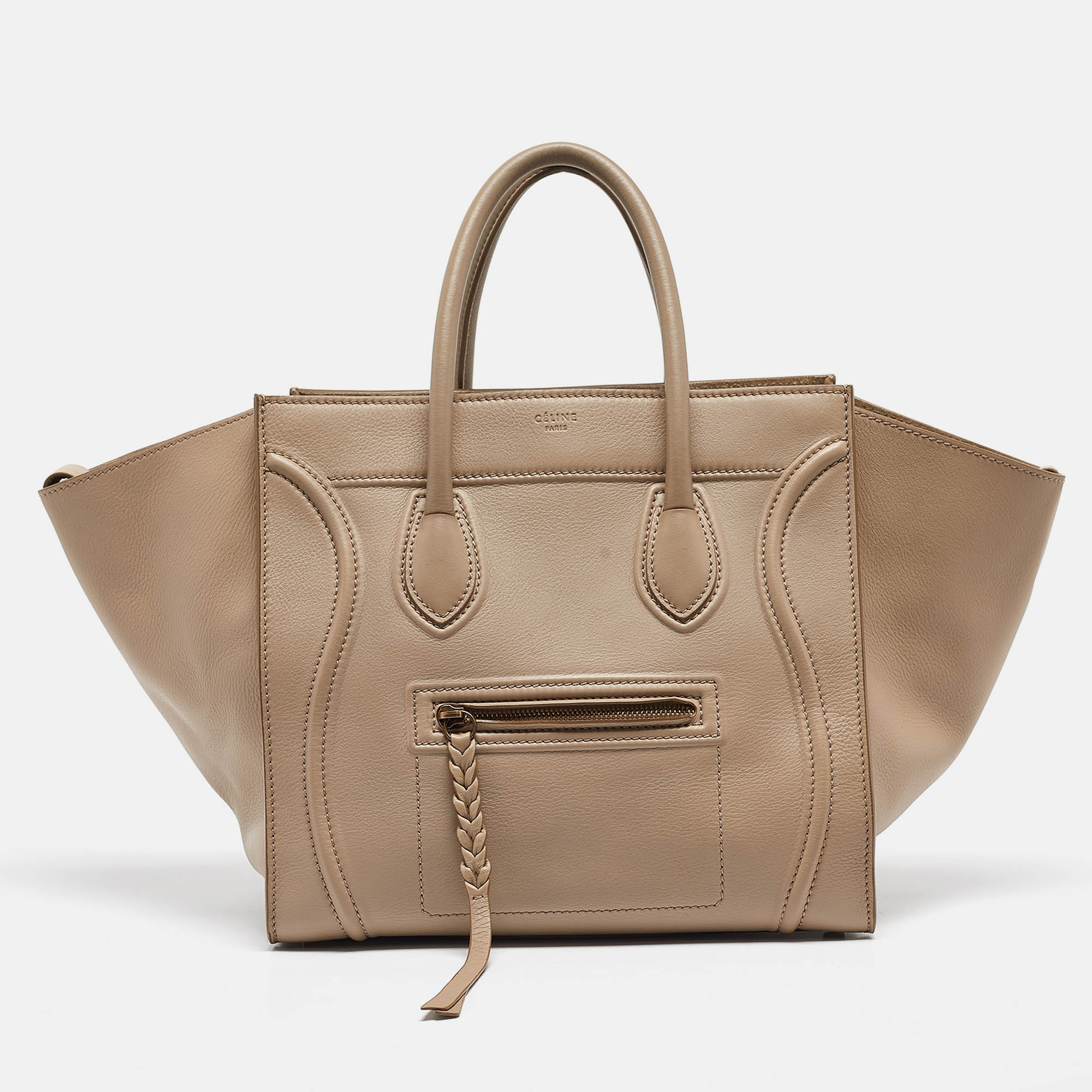 

Celine Beige Leather  Phantom Luggage Tote