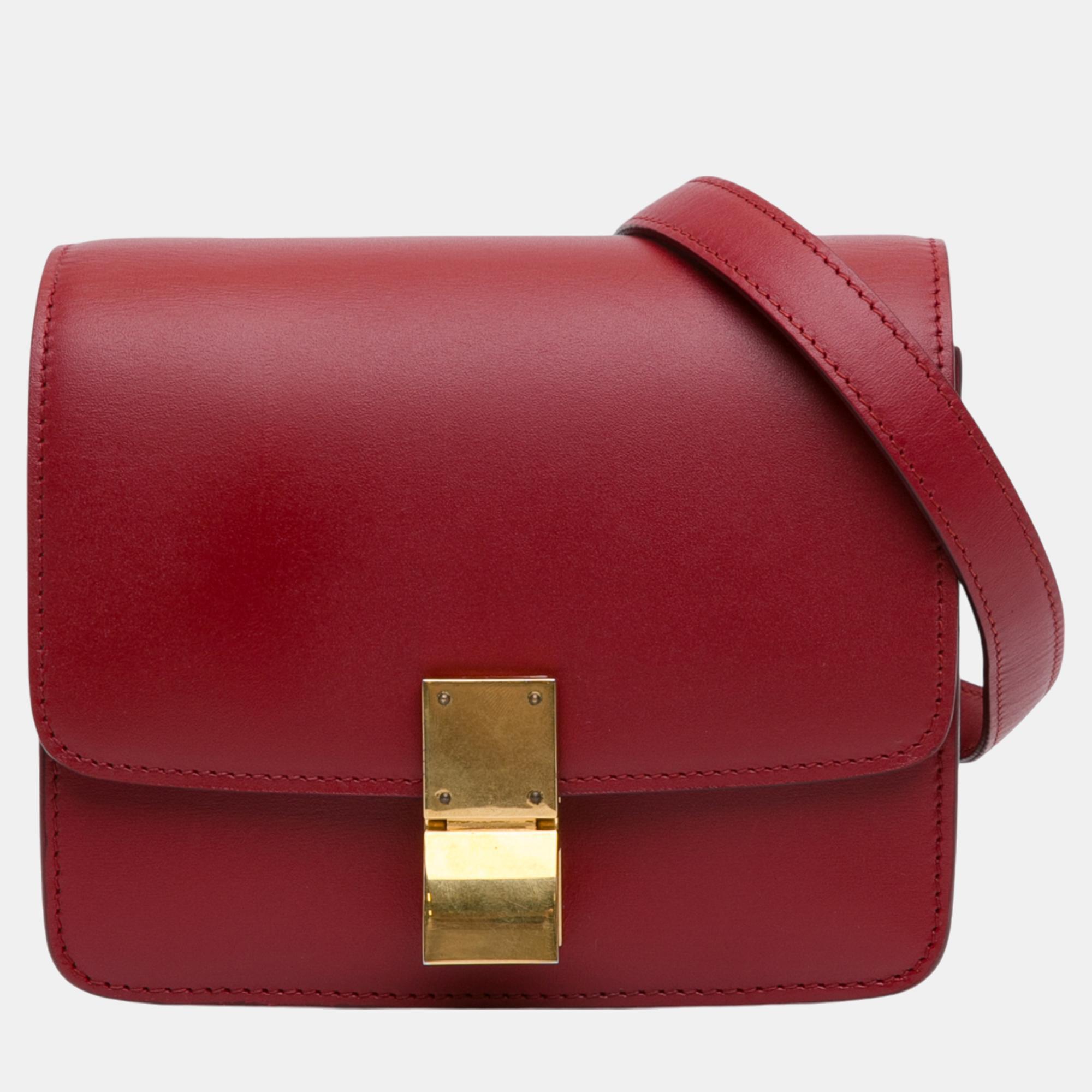 Pre-owned Celine Red Small Classic Box