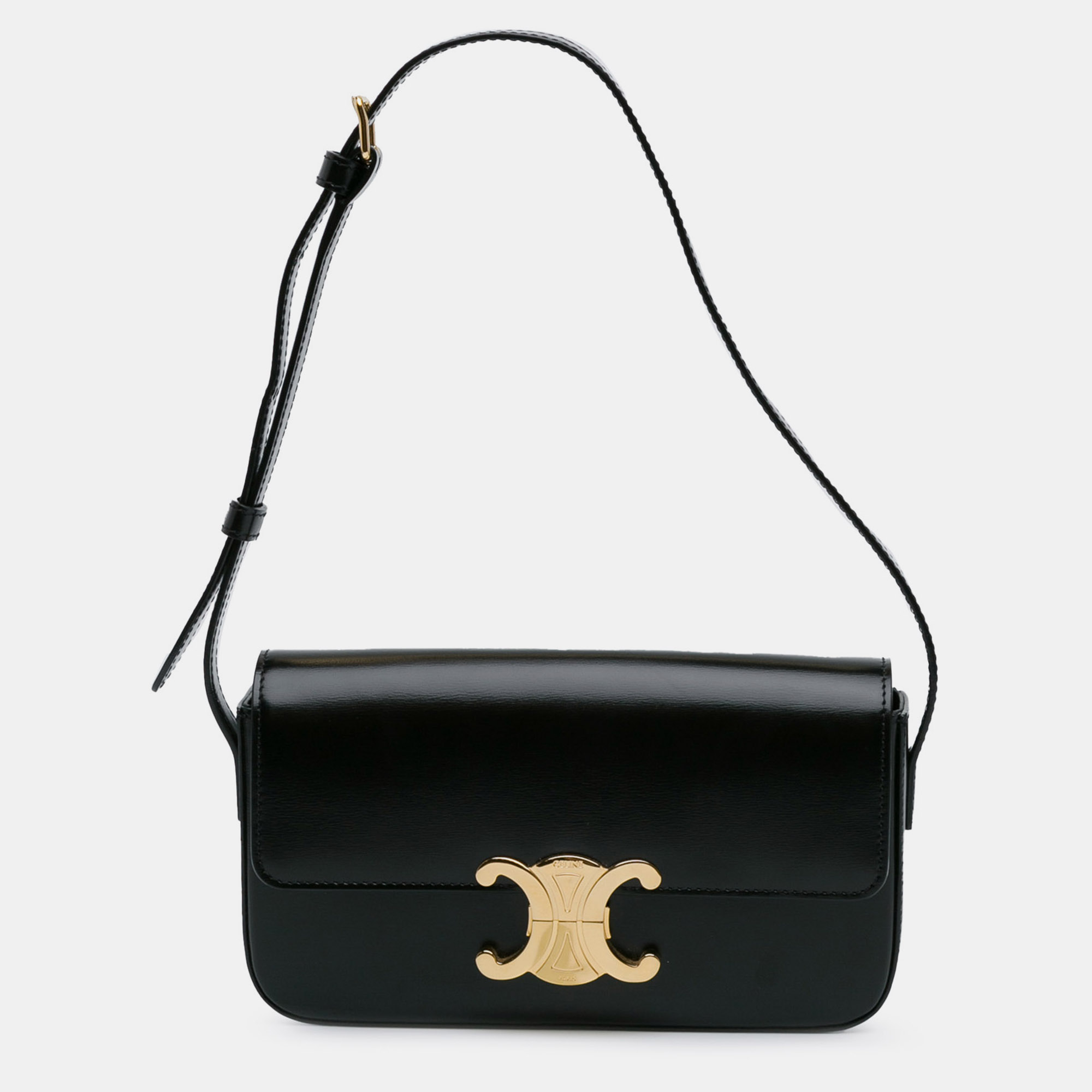 

Celine Black Leather Teen Triomphe Shoulder Bag