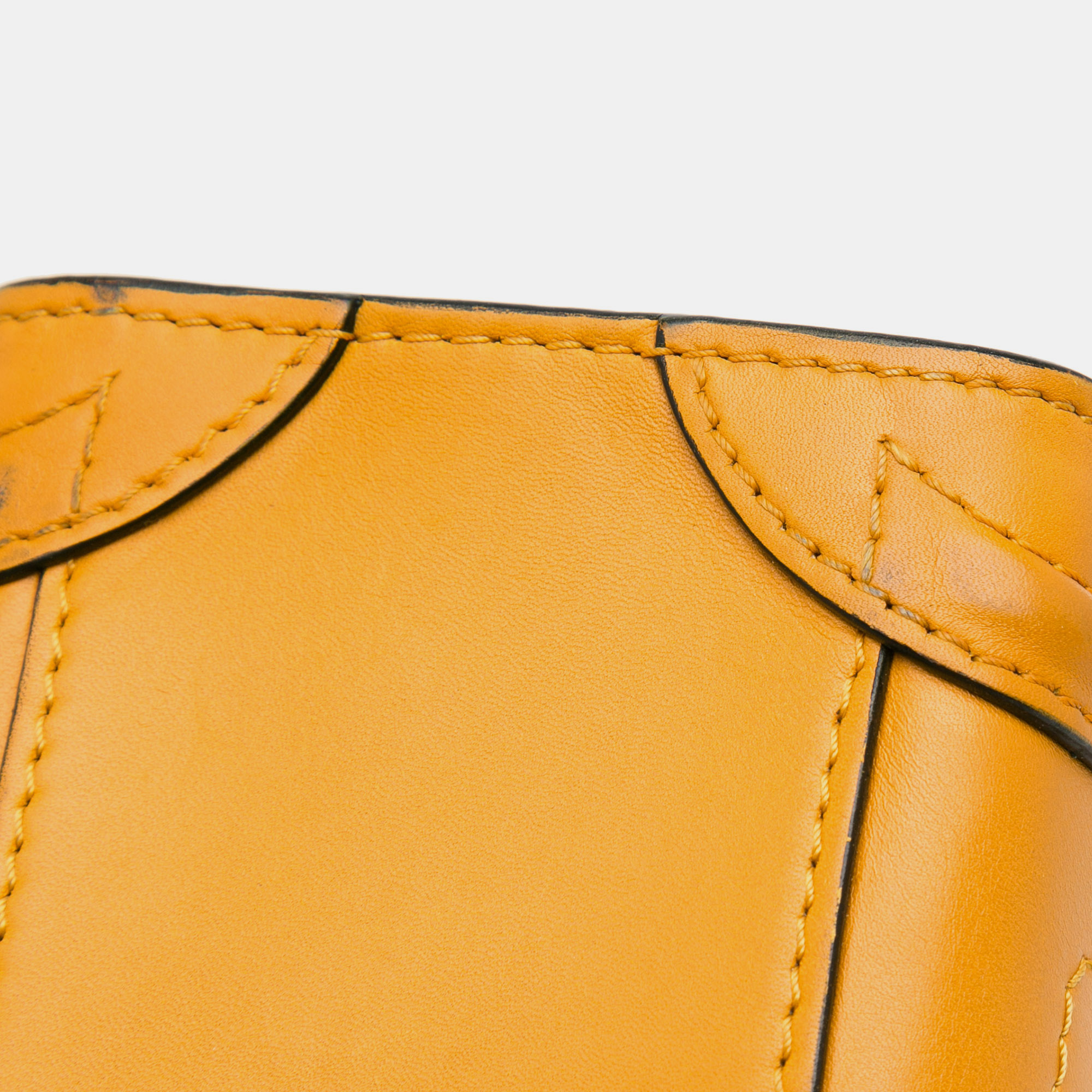 Celine Bicolor Leather Nano Luggage Tote Bag 