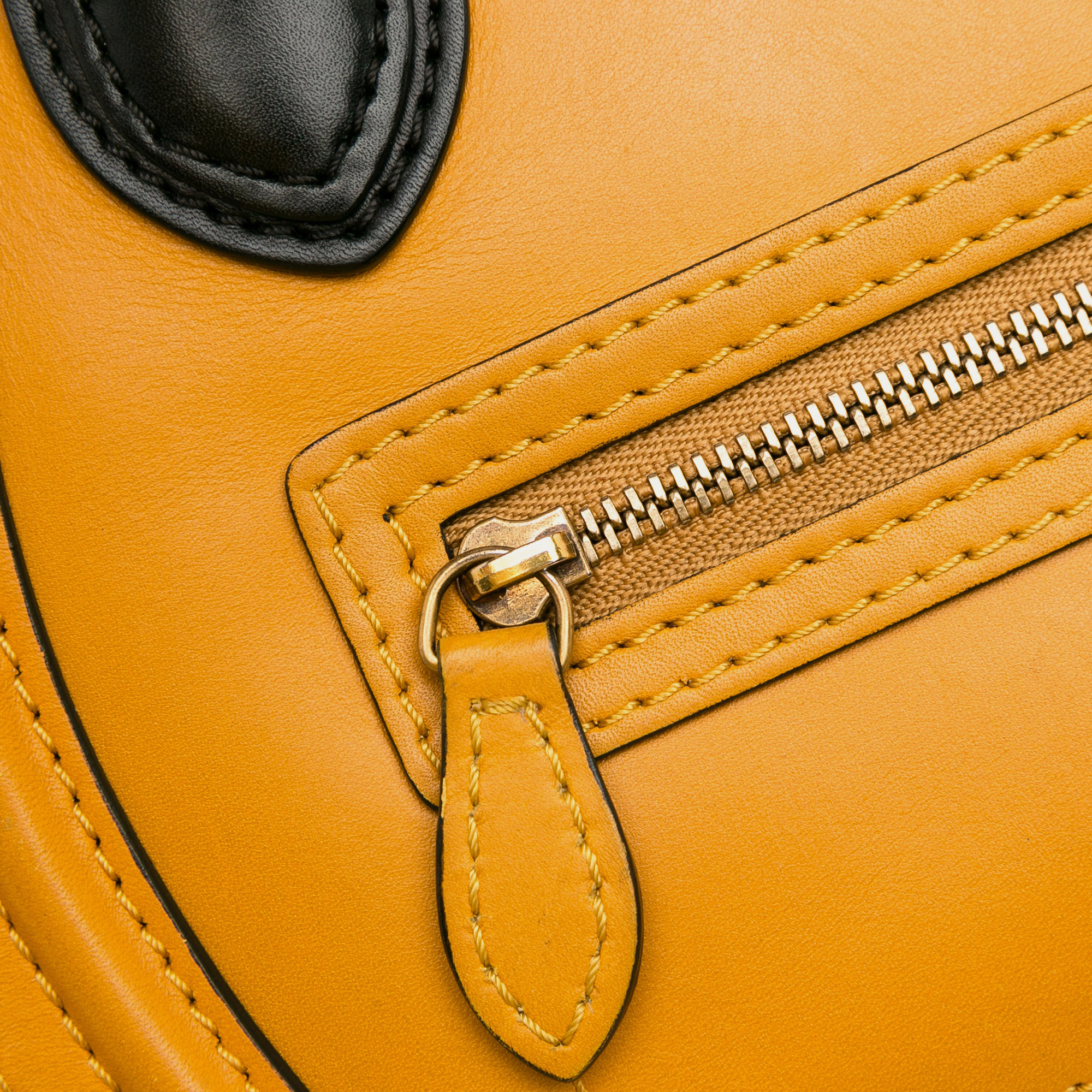 Celine Bicolor Leather Nano Luggage Tote Bag 