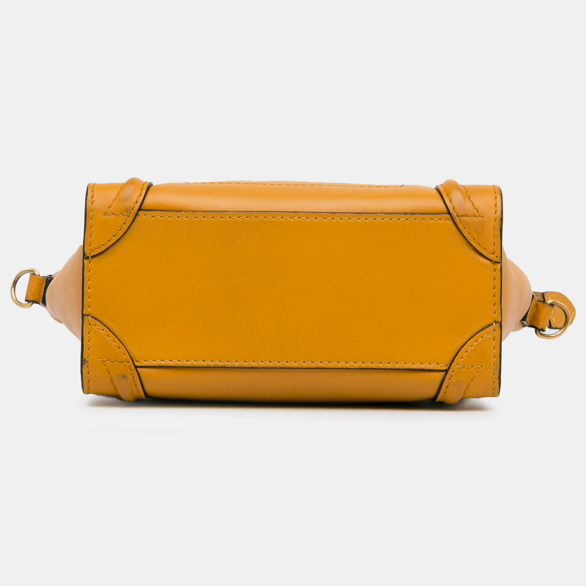 Celine Bicolor Leather Nano Luggage Tote Bag 
