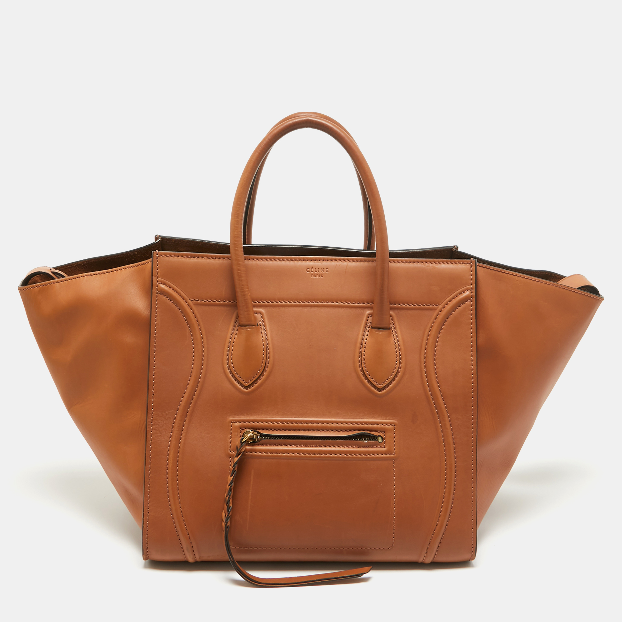 

Celine Brown Leather  Phantom Luggage Tote