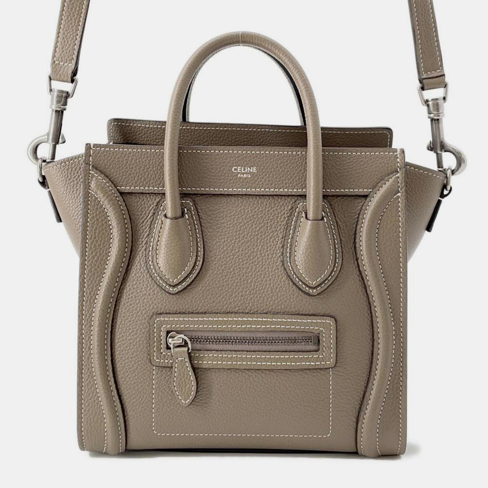 

Celine Leather Luggage shopper Suri 189243 Size Nano, Brown