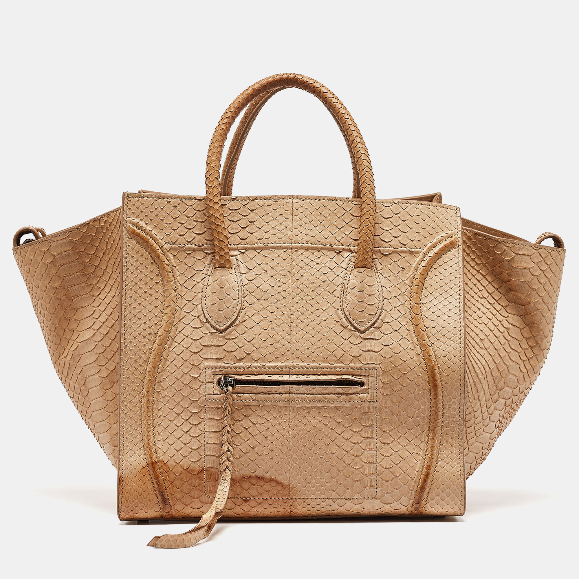 

Celine Tan Python  Luggage Phantom Tote