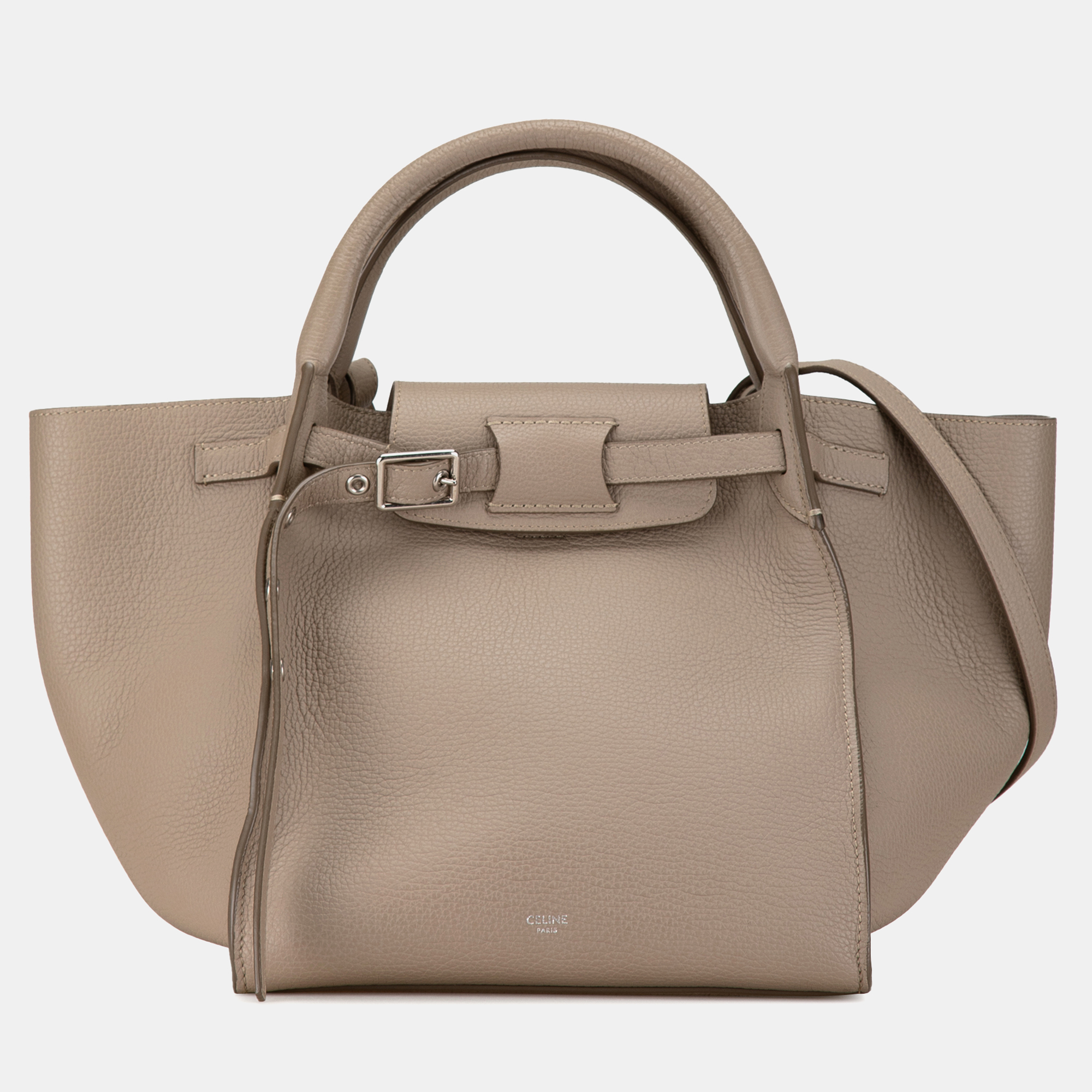 

Celine Small Big Leather Satchel Bag, Brown