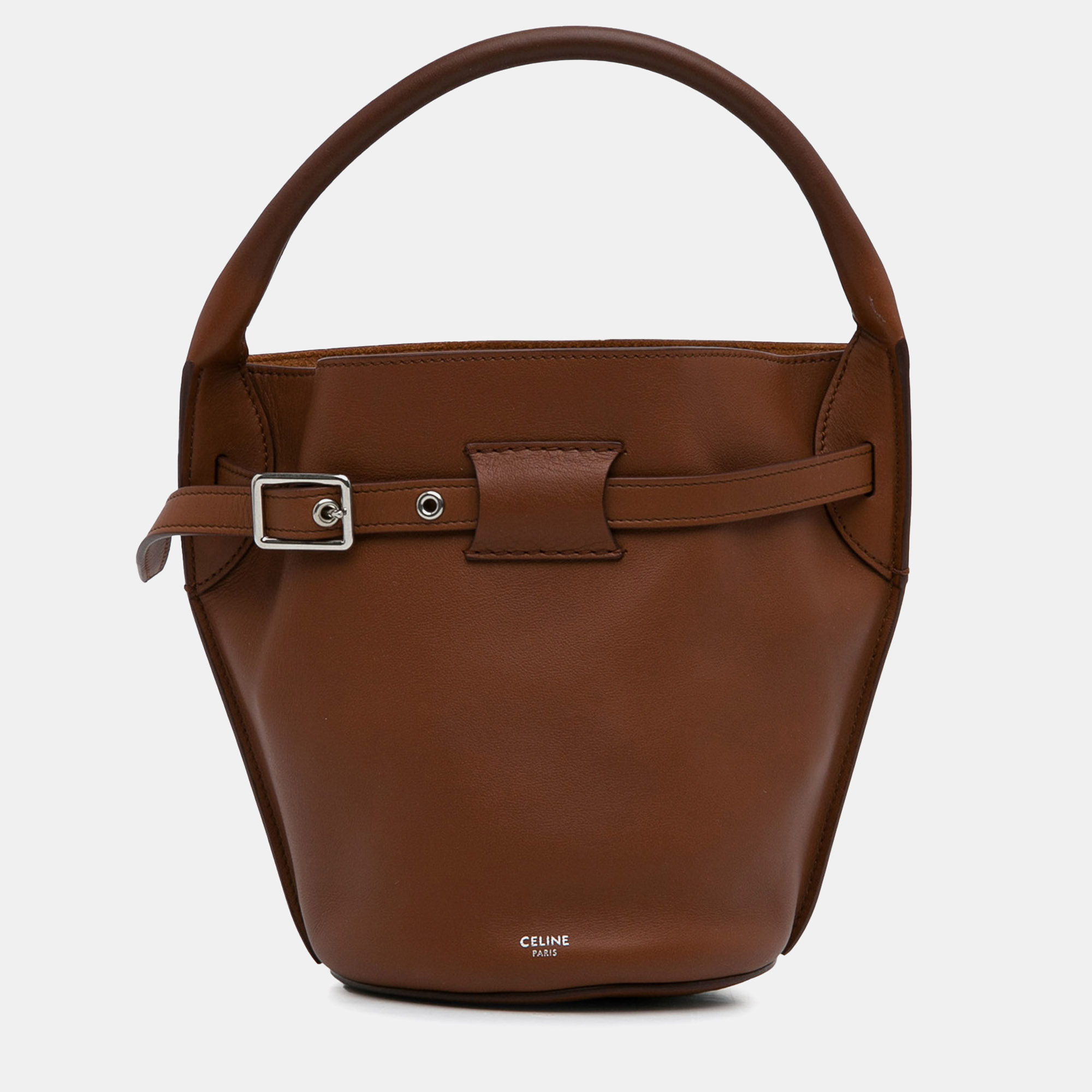 Pre-owned Celine Nano Big Bucket Bag In Brown