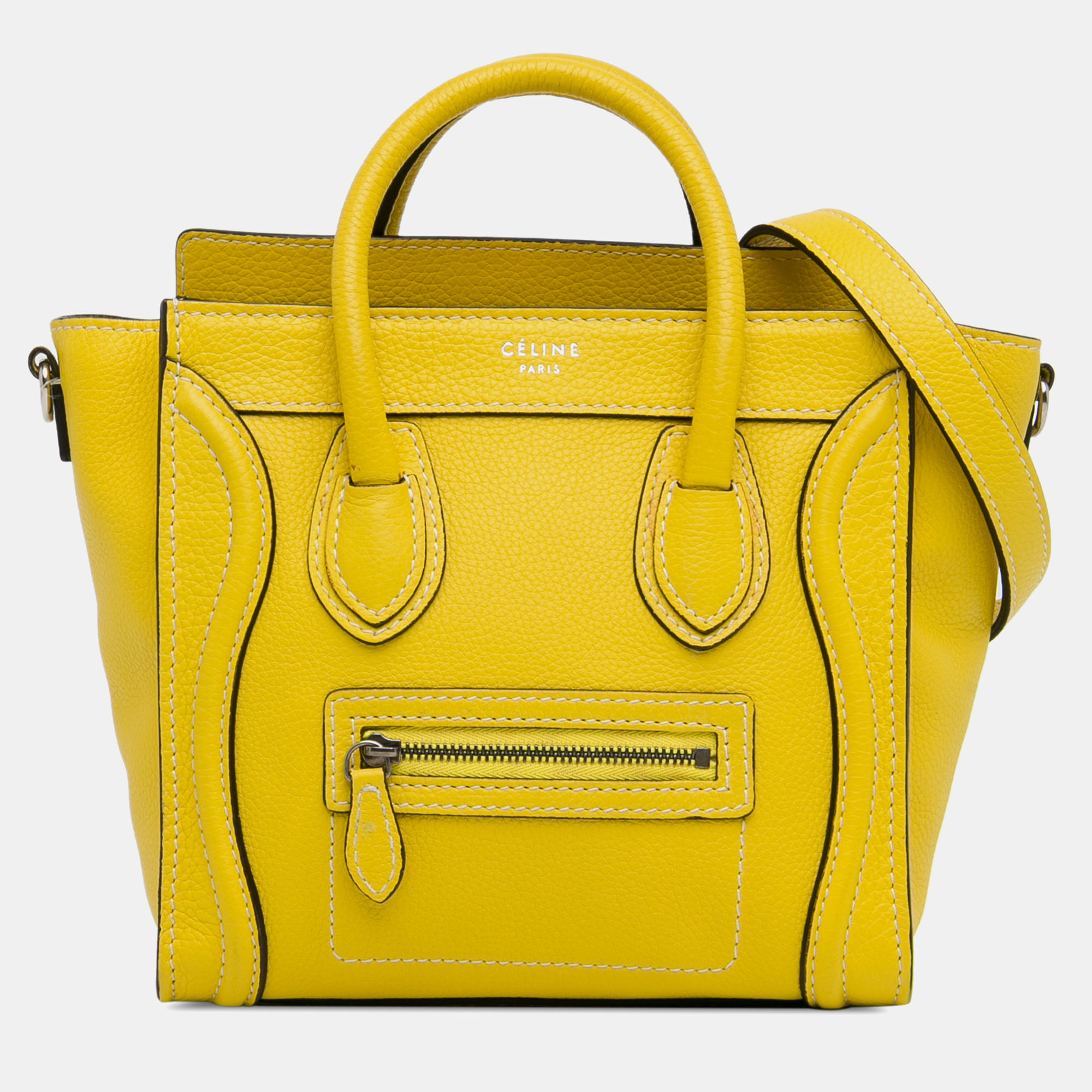 

Celine Nano Luggage Tote, Yellow