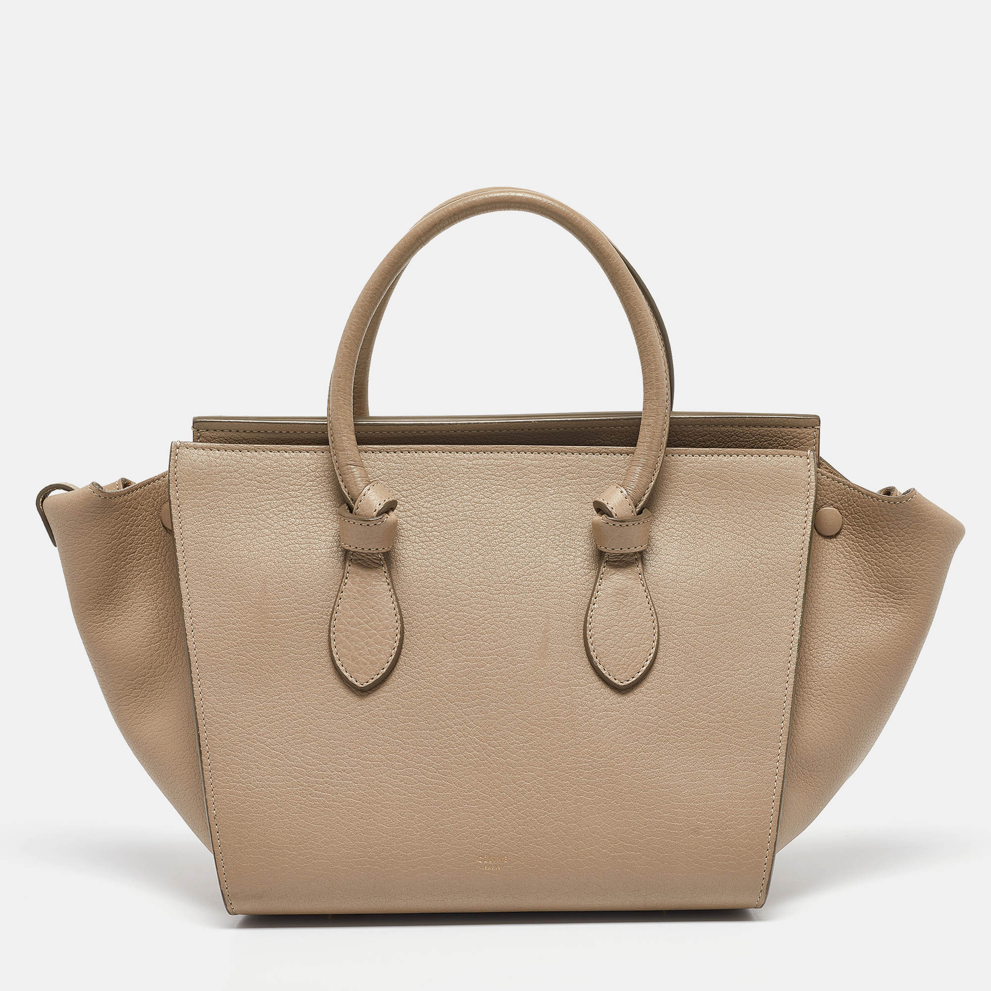 

Celine Beige Leather Mini Tie Tote