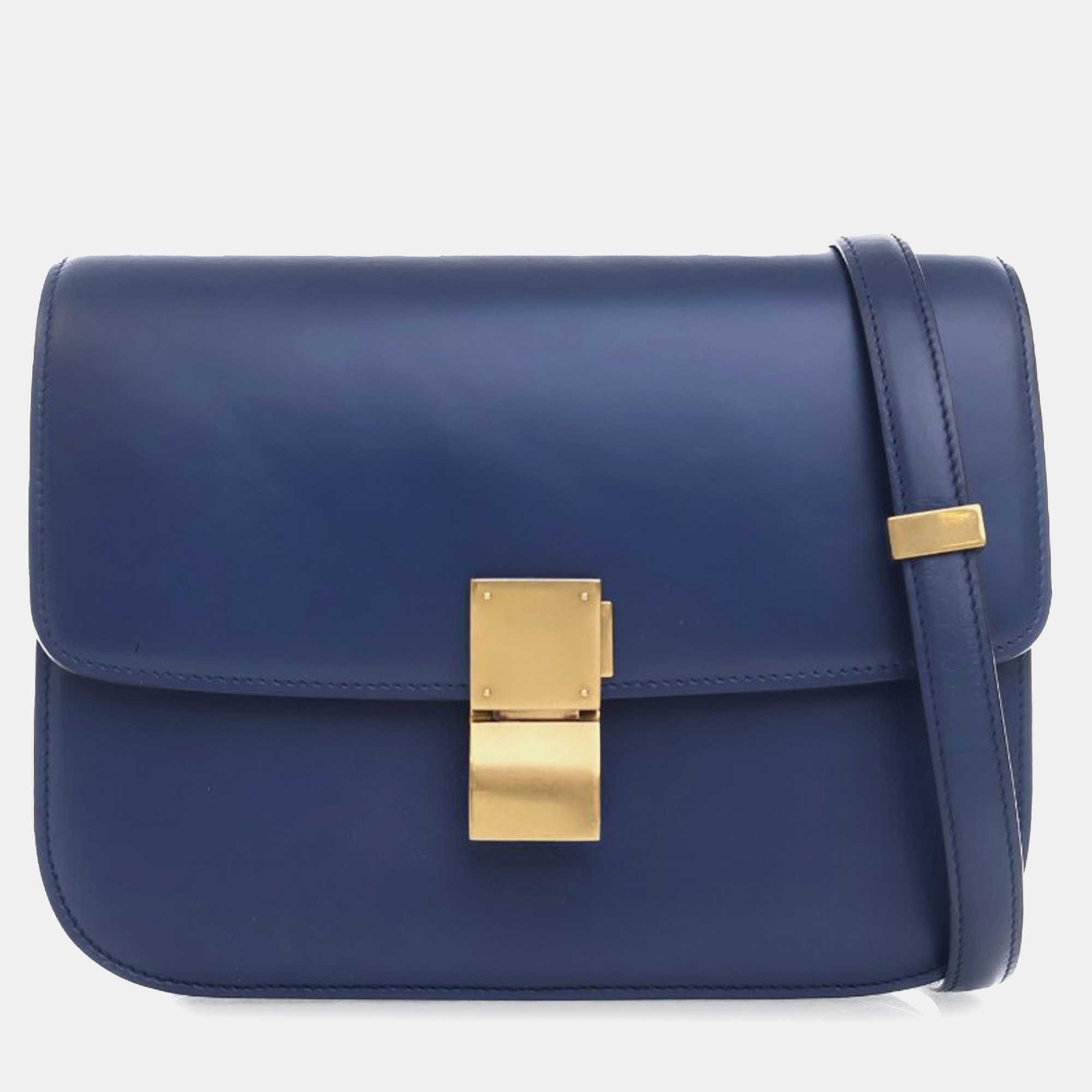 

Celine Medium Classic Box Bag, Blue