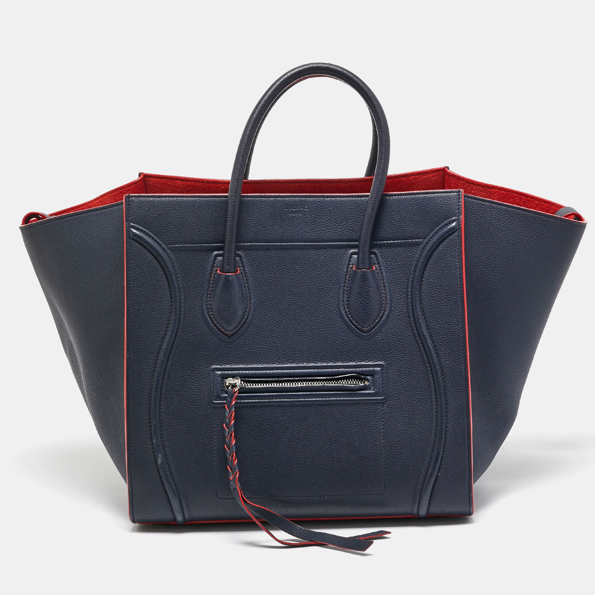 

Celine Navy Blue Leather  Phantom Luggage Tote