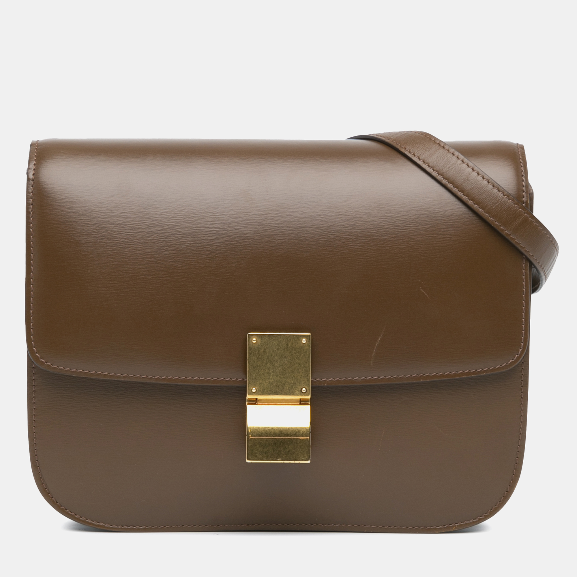 Pre-owned Celine Medium Classic Box In Brown