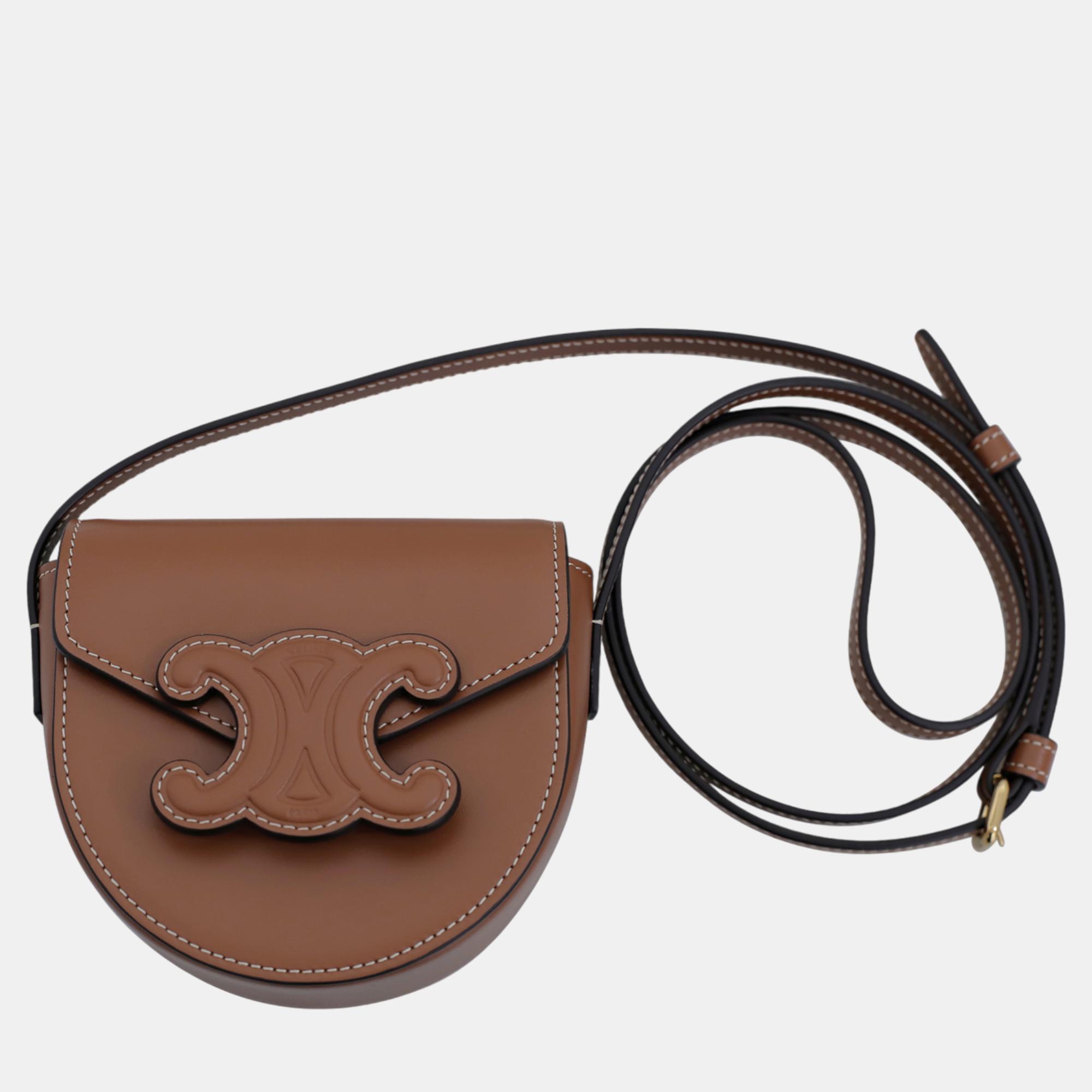 

Celine Mini Besace Bag, Brown