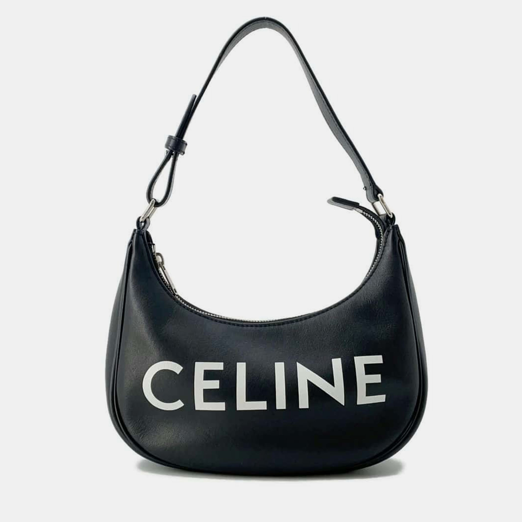 

Celine Black Leather Ava Shoulder Bag