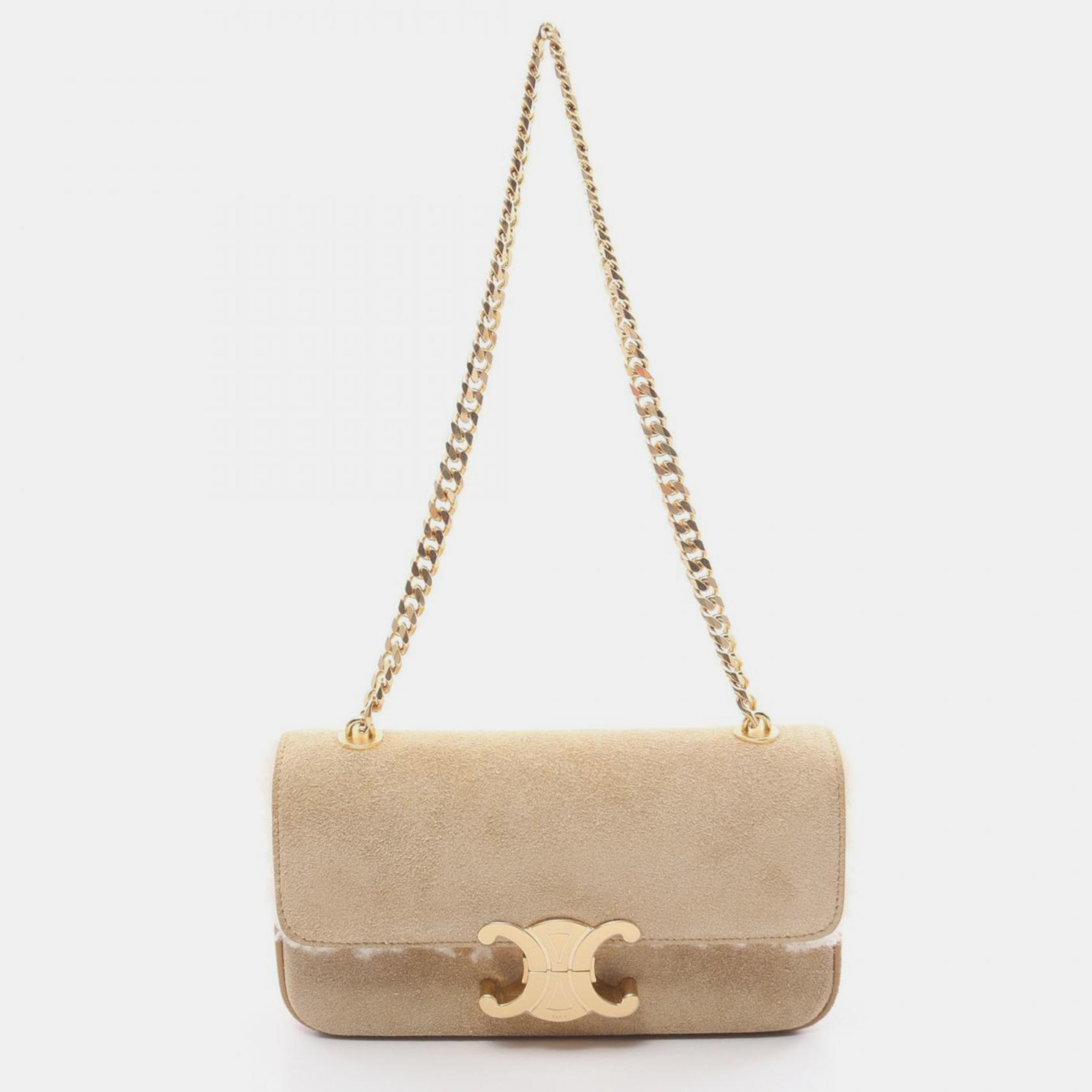 

Celine Suede Beige Triomphe Shoulder Bag
