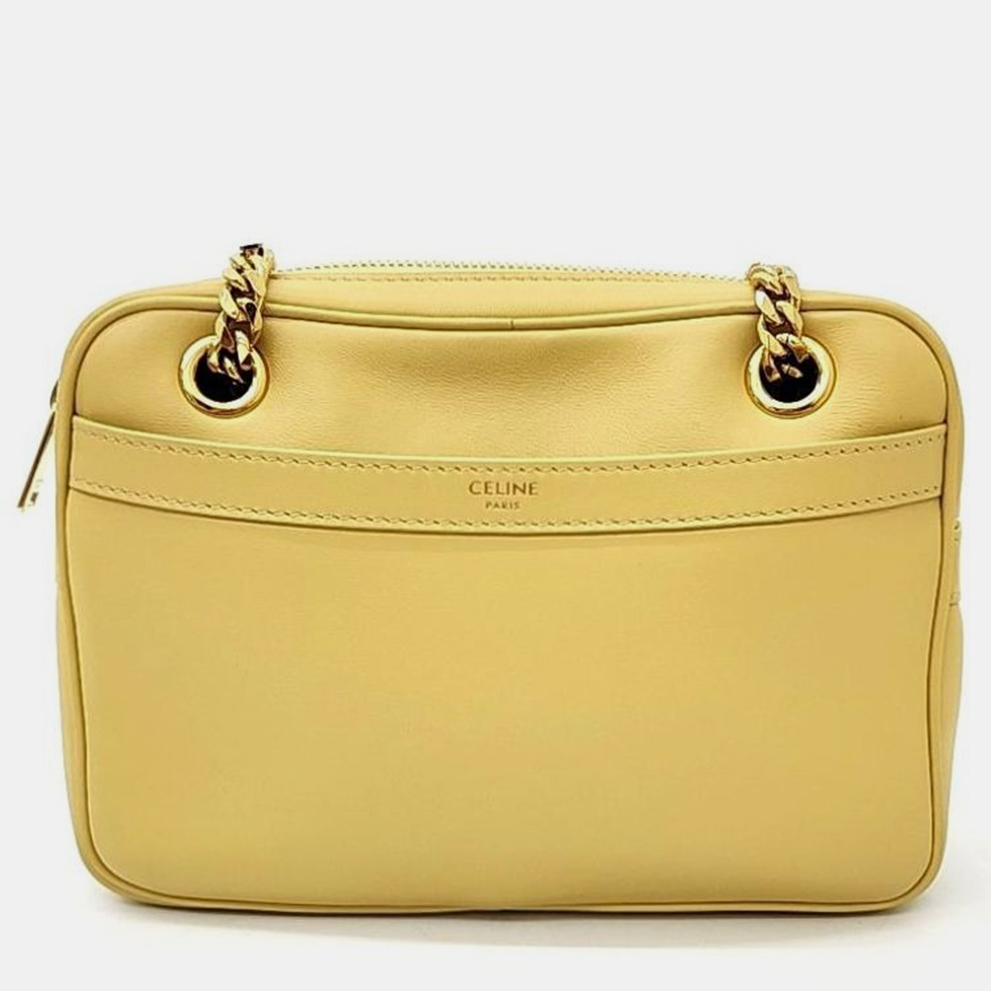 

Celine small chain shoulder bag, Yellow