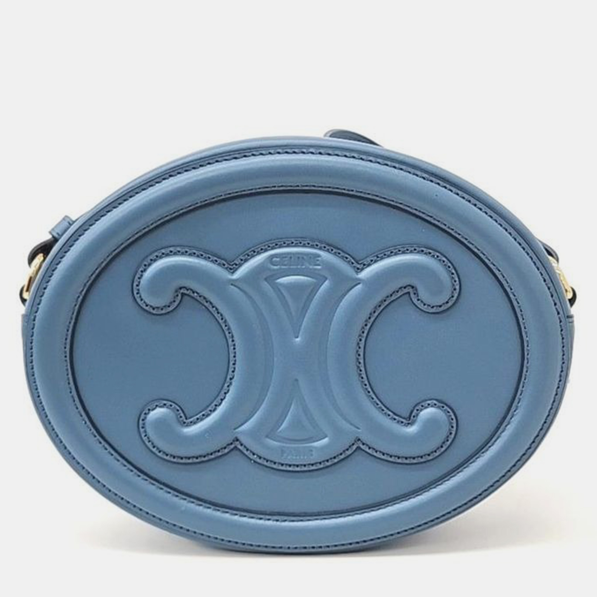 

Celine Crossbody Oval Pulse Bag, Blue