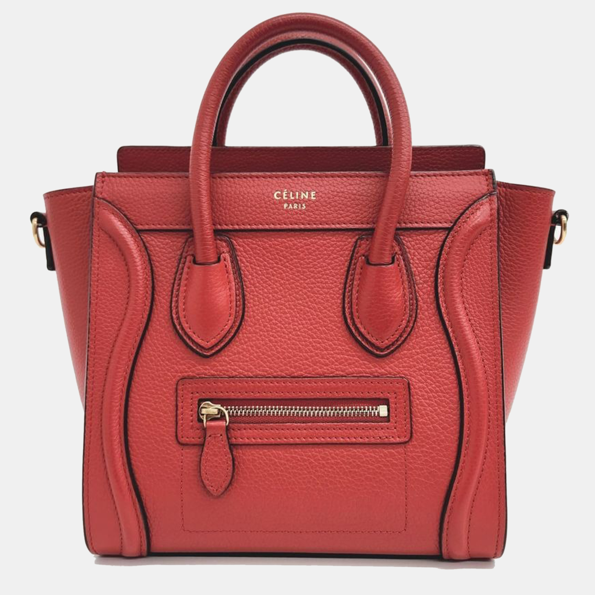 

Celine Nano Luggage Bag, Red