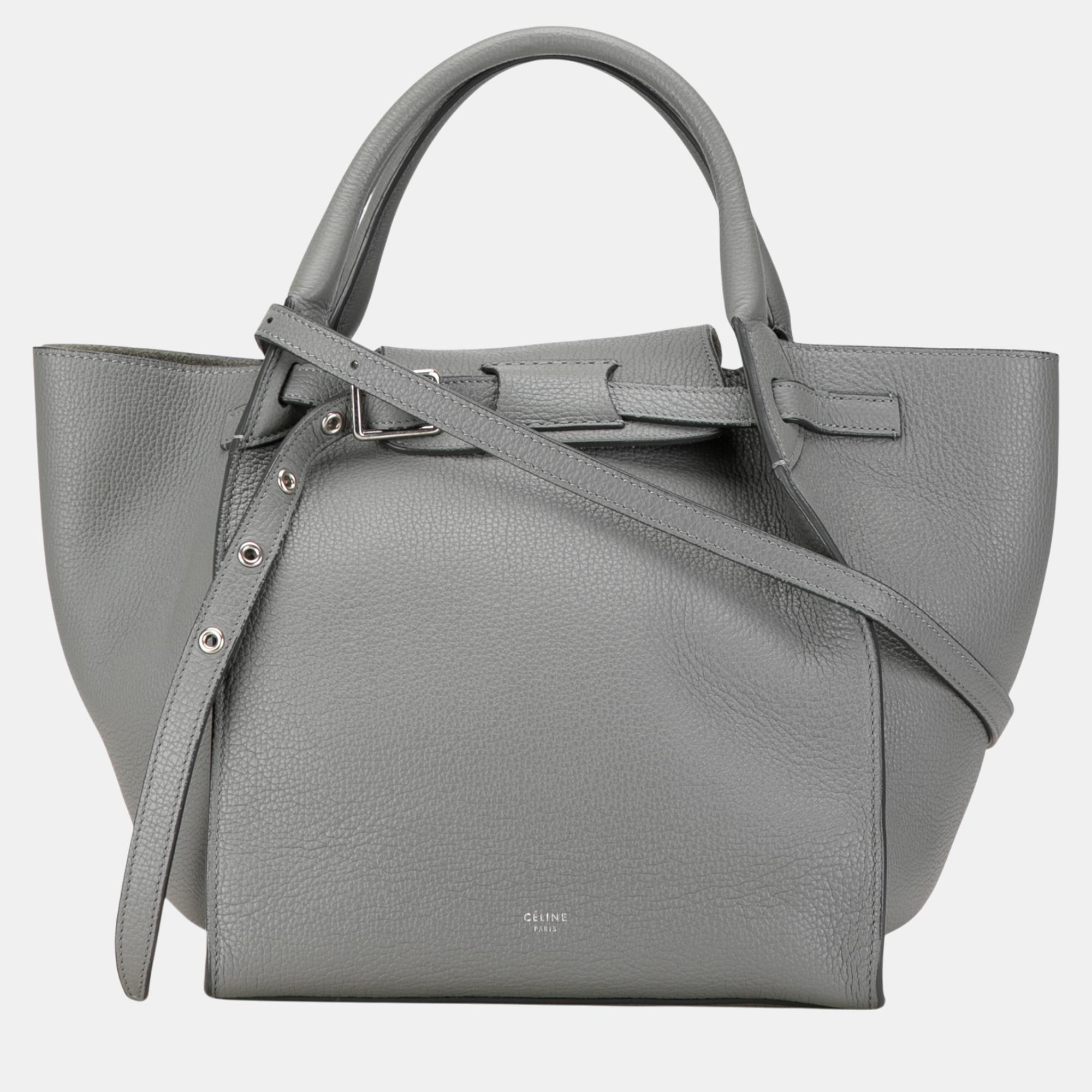 

Celine Small Big Satchel Bag, Grey