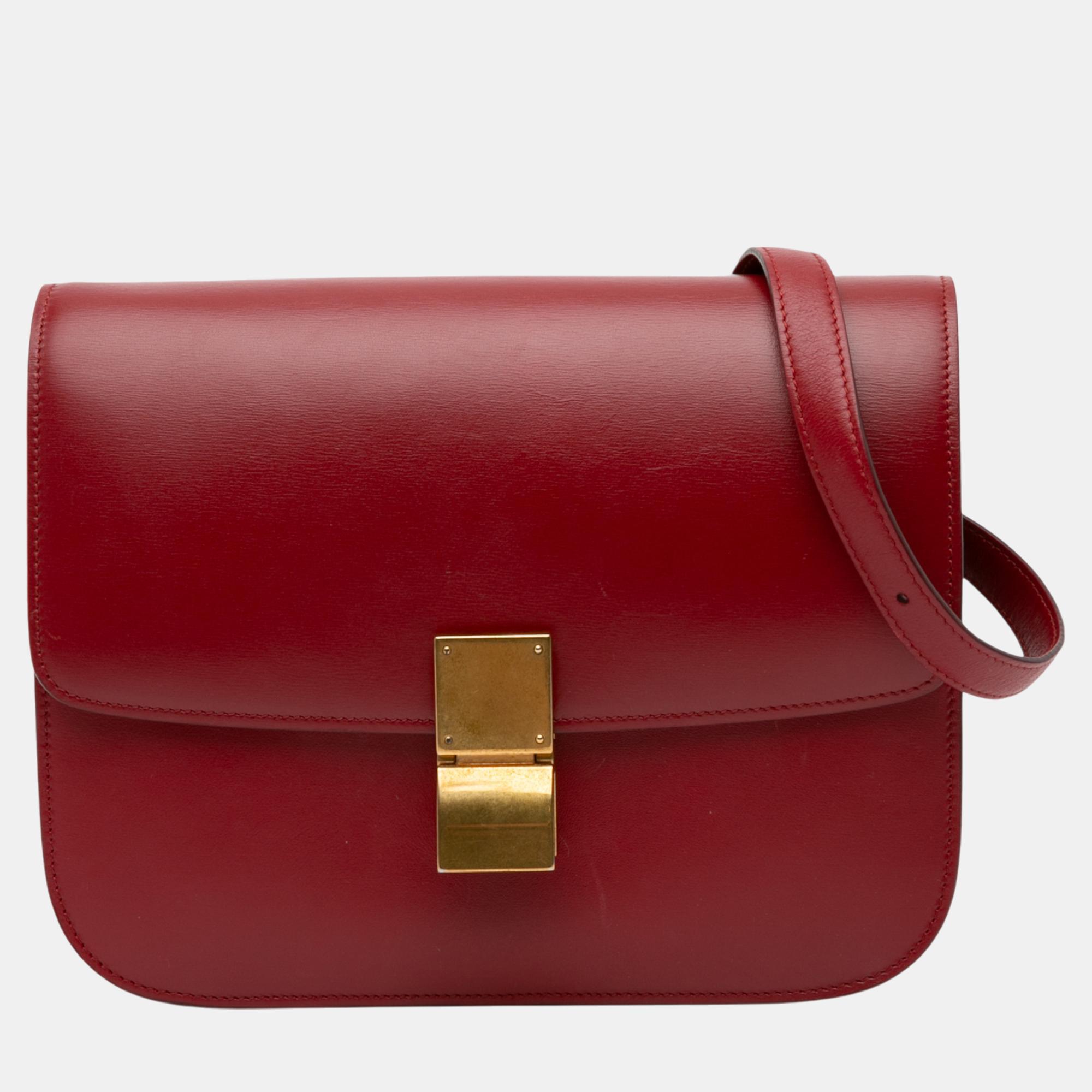 

Celine Medium Calfskin Classic Box, Red