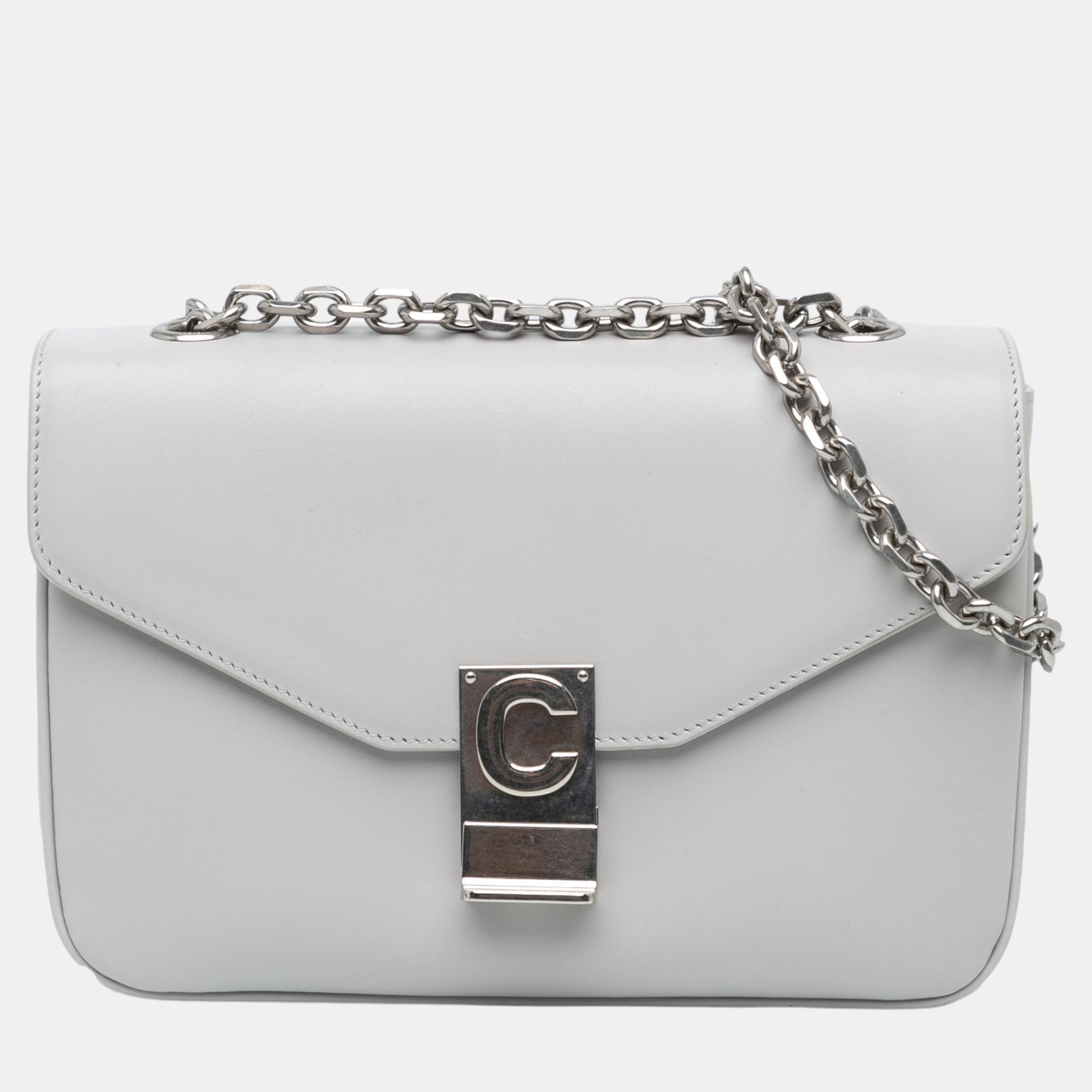 

Celine White Medium Leather C Bag