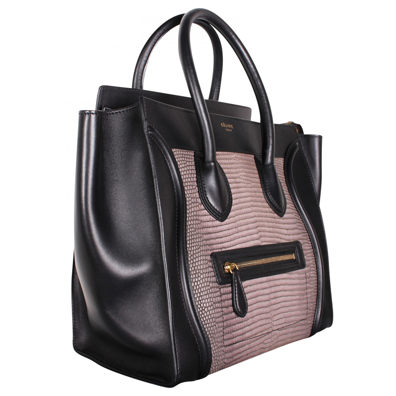 

Celine Bi Color Lizard/Leather Mini Luggage Tote, Multicolor