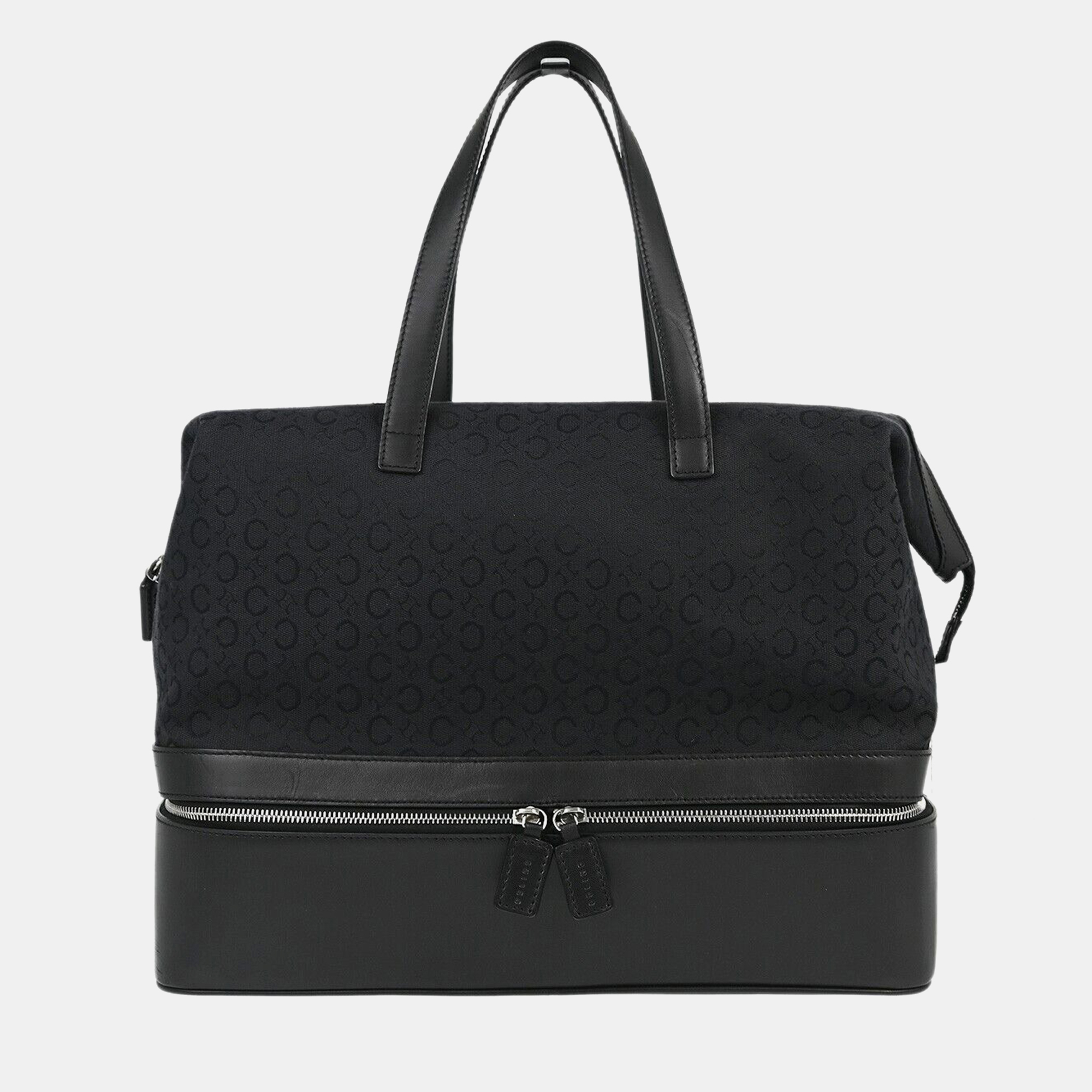 Celine Black C Macadam Handbag