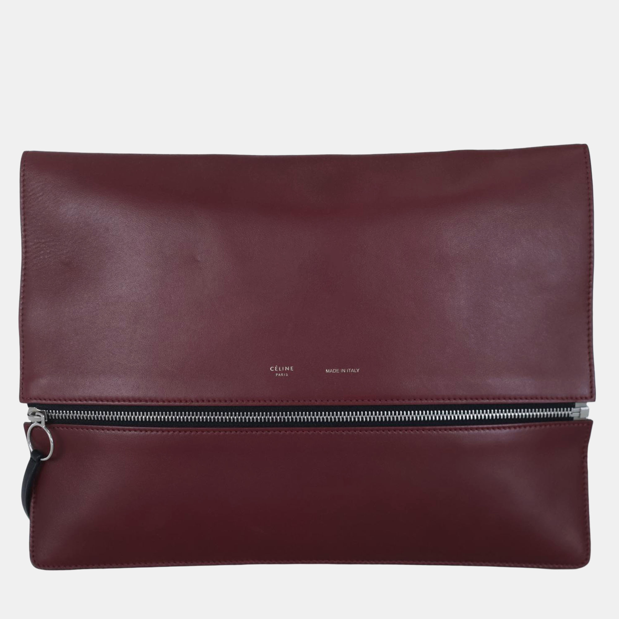 

Celine Oversized Zip Clutch Bag, Red