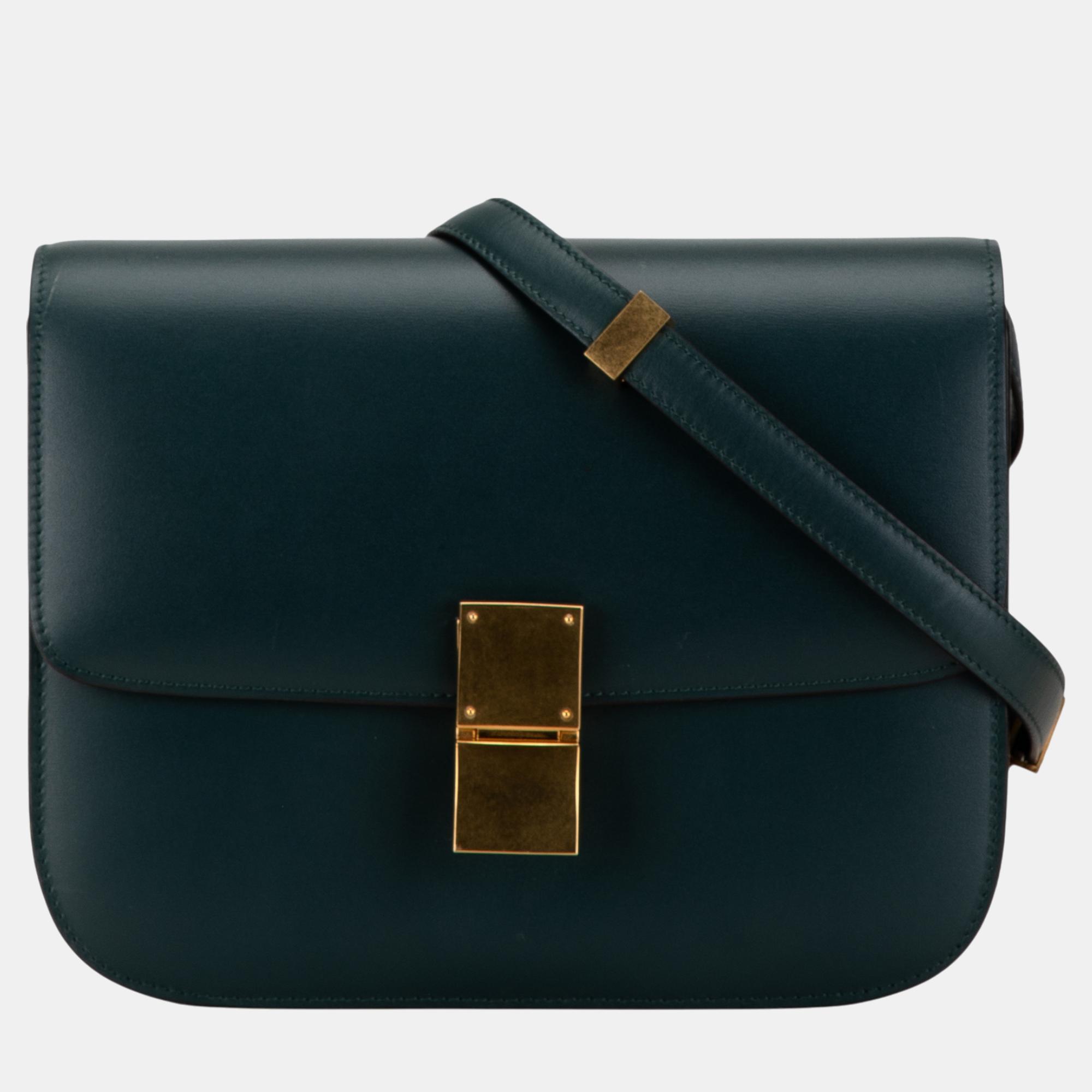 

Celine Green Medium Calfskin Classic Box