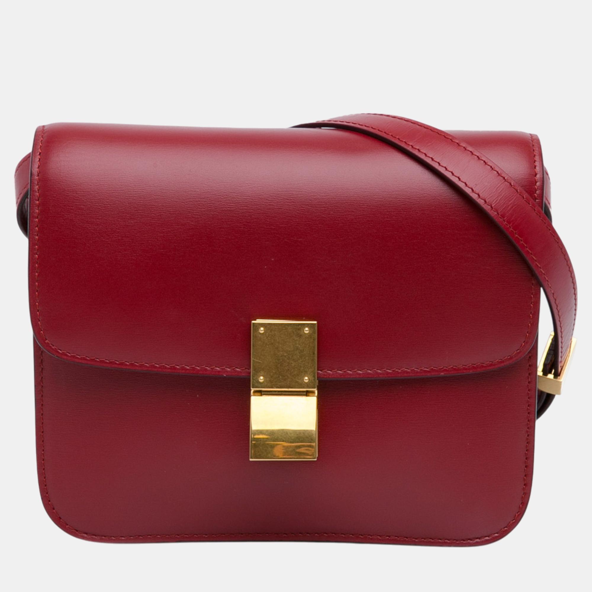 

Celine Red Small Calfskin Classic Box