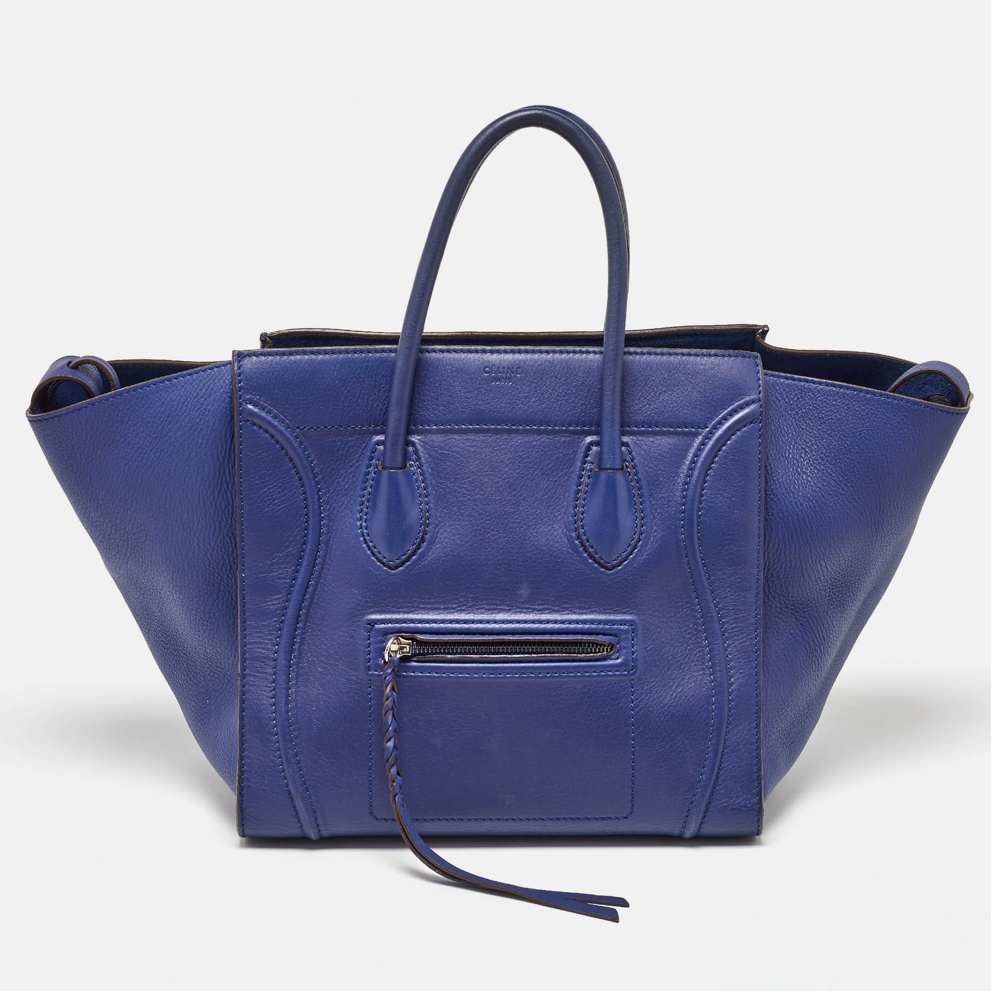 

Celine Blue Leather  Phantom Luggage Tote