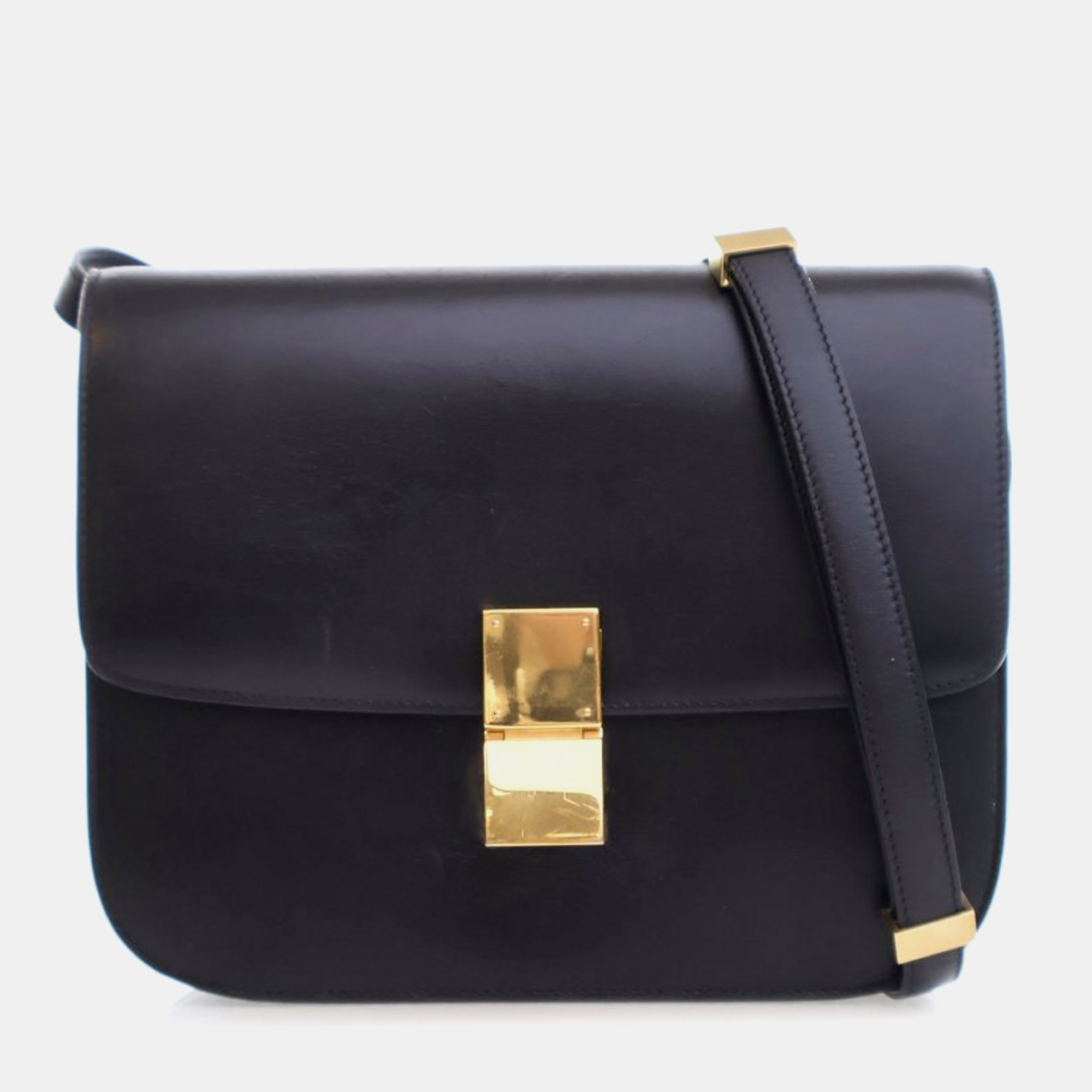 

Celine Black Leather Celine Medium Calfskin Classic Box