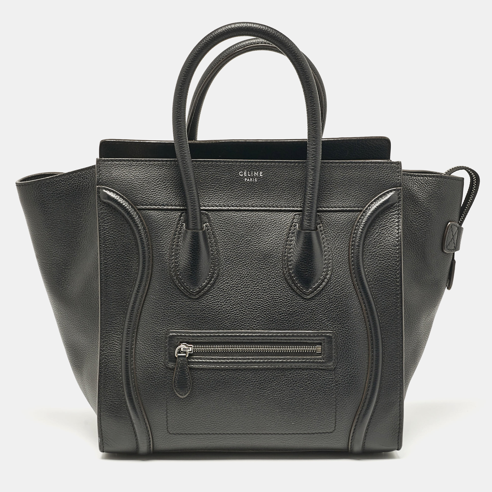 

Celine Black Leather Mini Luggage Tote