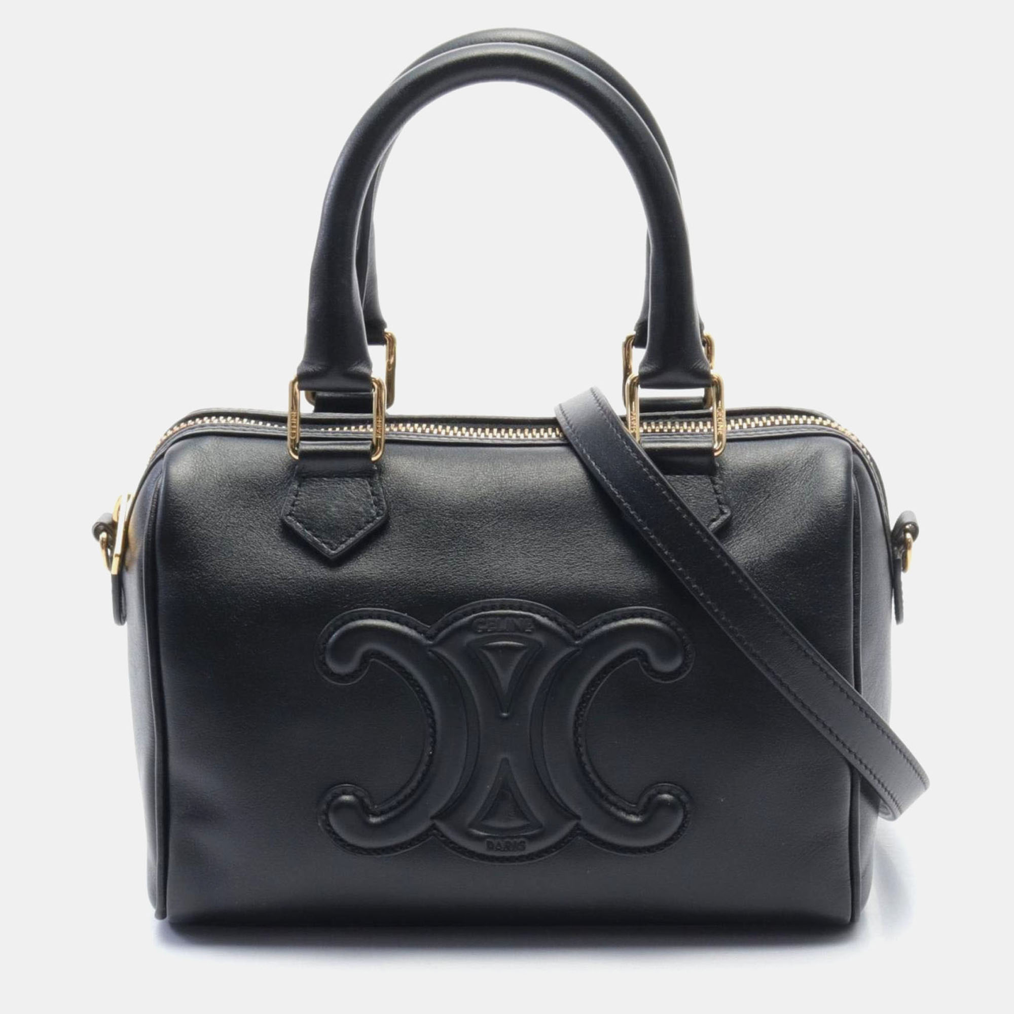 

Celine Black Leather Small Boston Cuir Triomphe Handbag