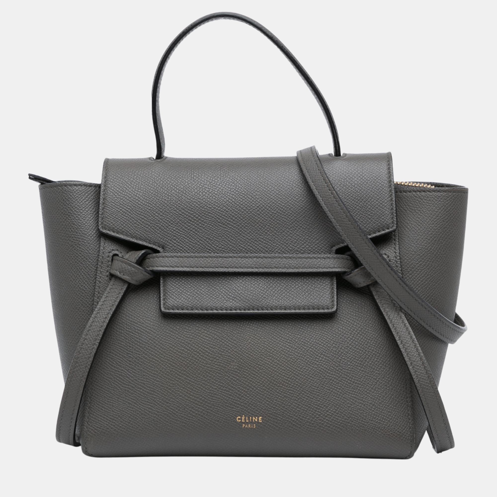 

Celine Grey Nano Grained Calfskin Belt Bag