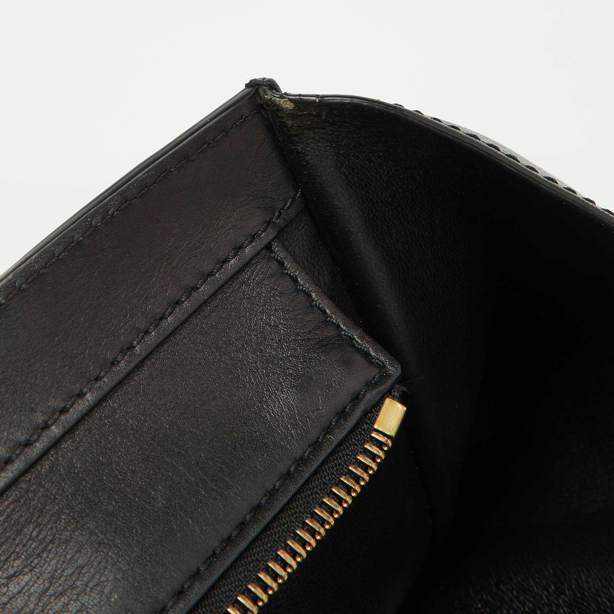 Celine Black Leather Mini Luggage Tote 