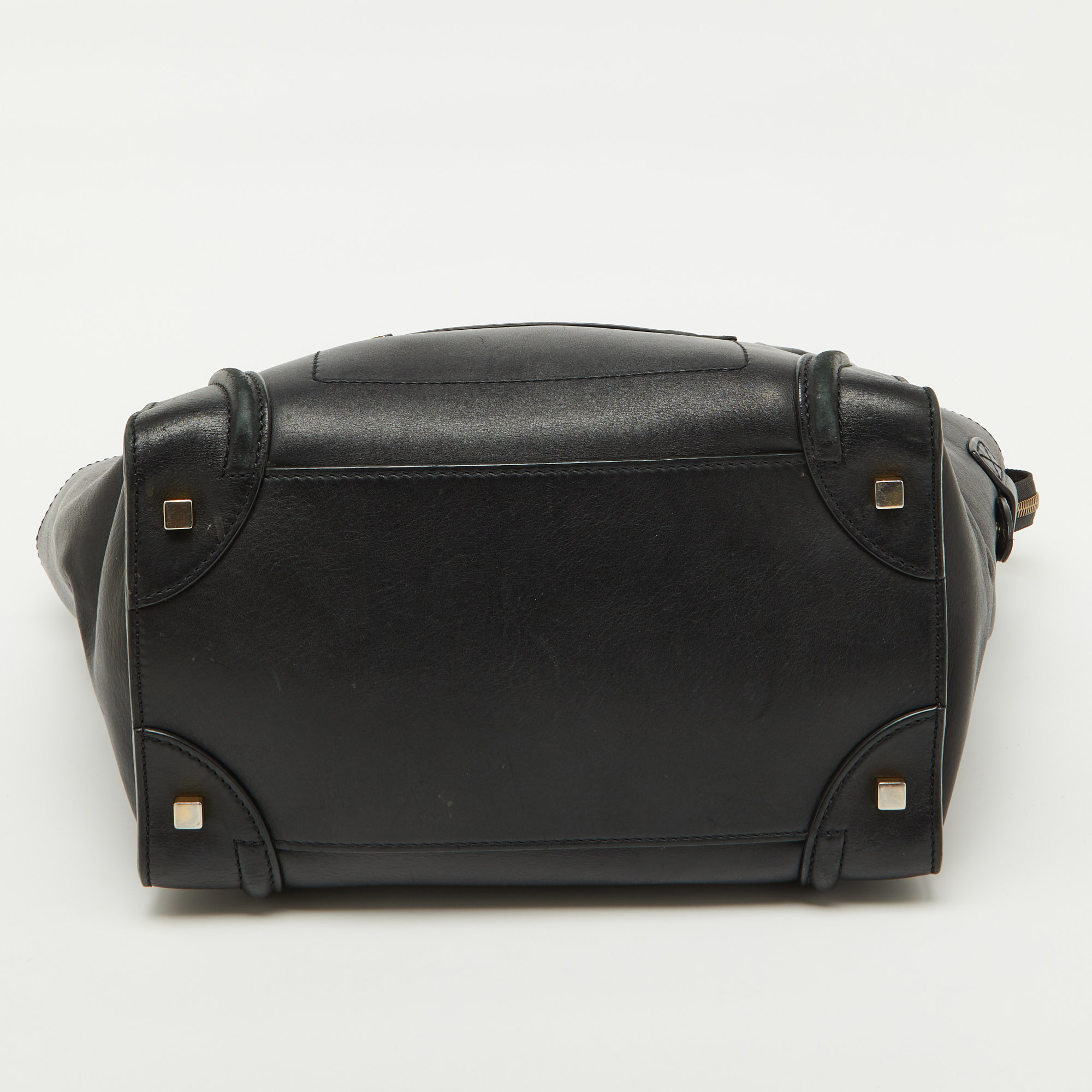 Celine Black Leather Mini Luggage Tote 