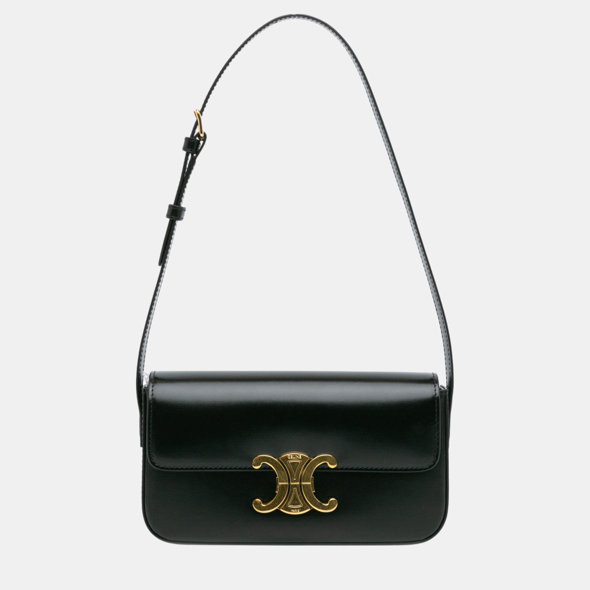 

Celine Black Shiny Calfskin Claude Shoulder Bag