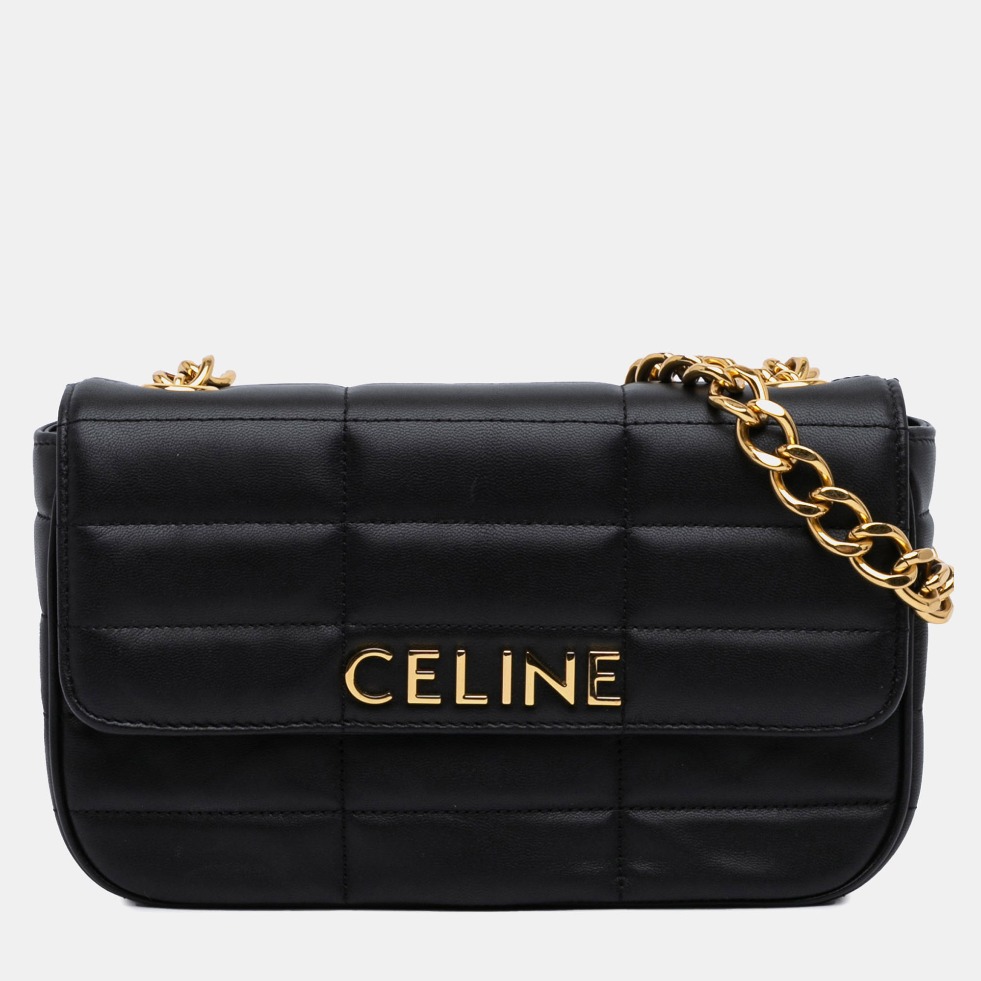 

Celine Black Leather Monochrome Shoulder Bag